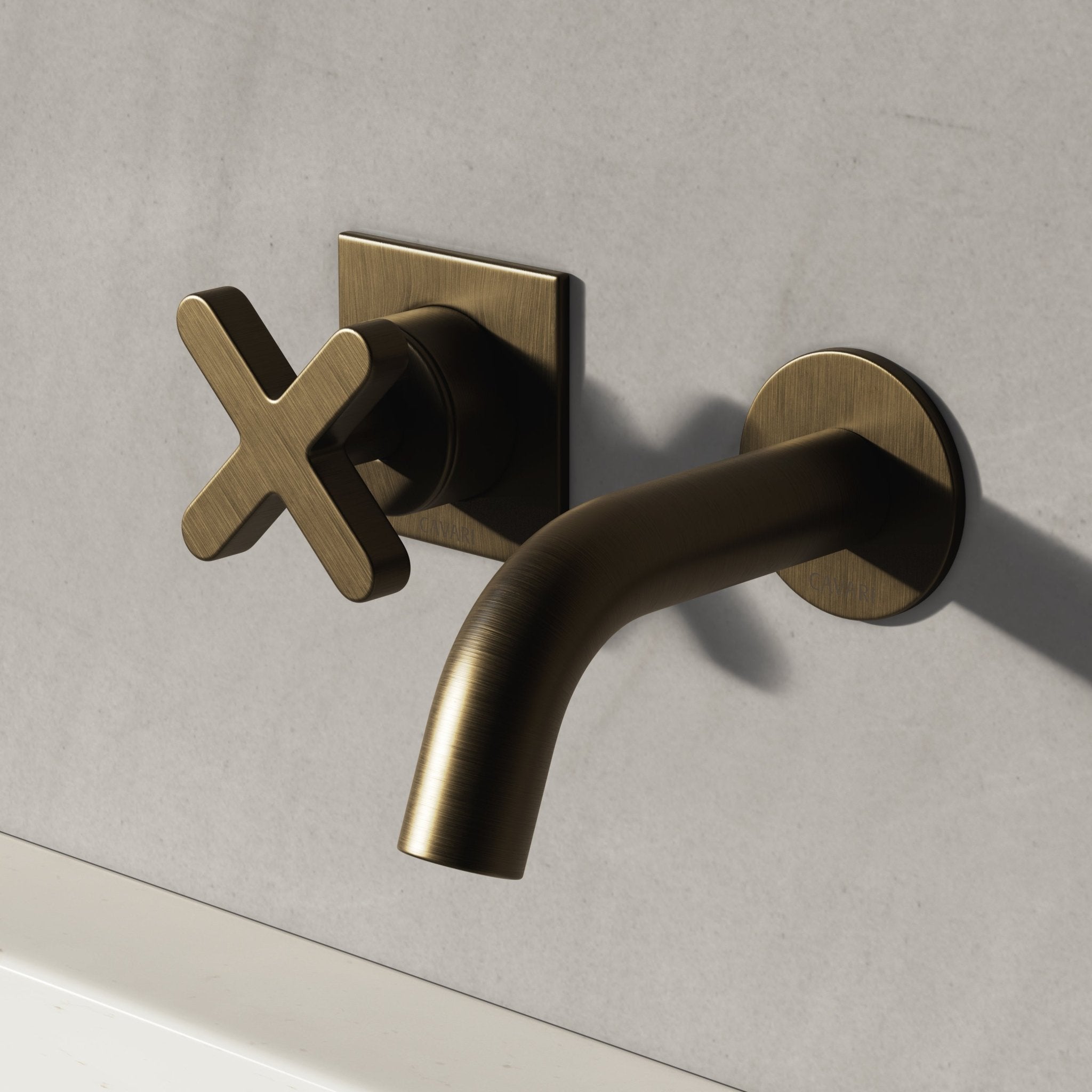 Image of Axiom Single Handle Wall Mounted Basin Mixer – Short Spout - Cavari