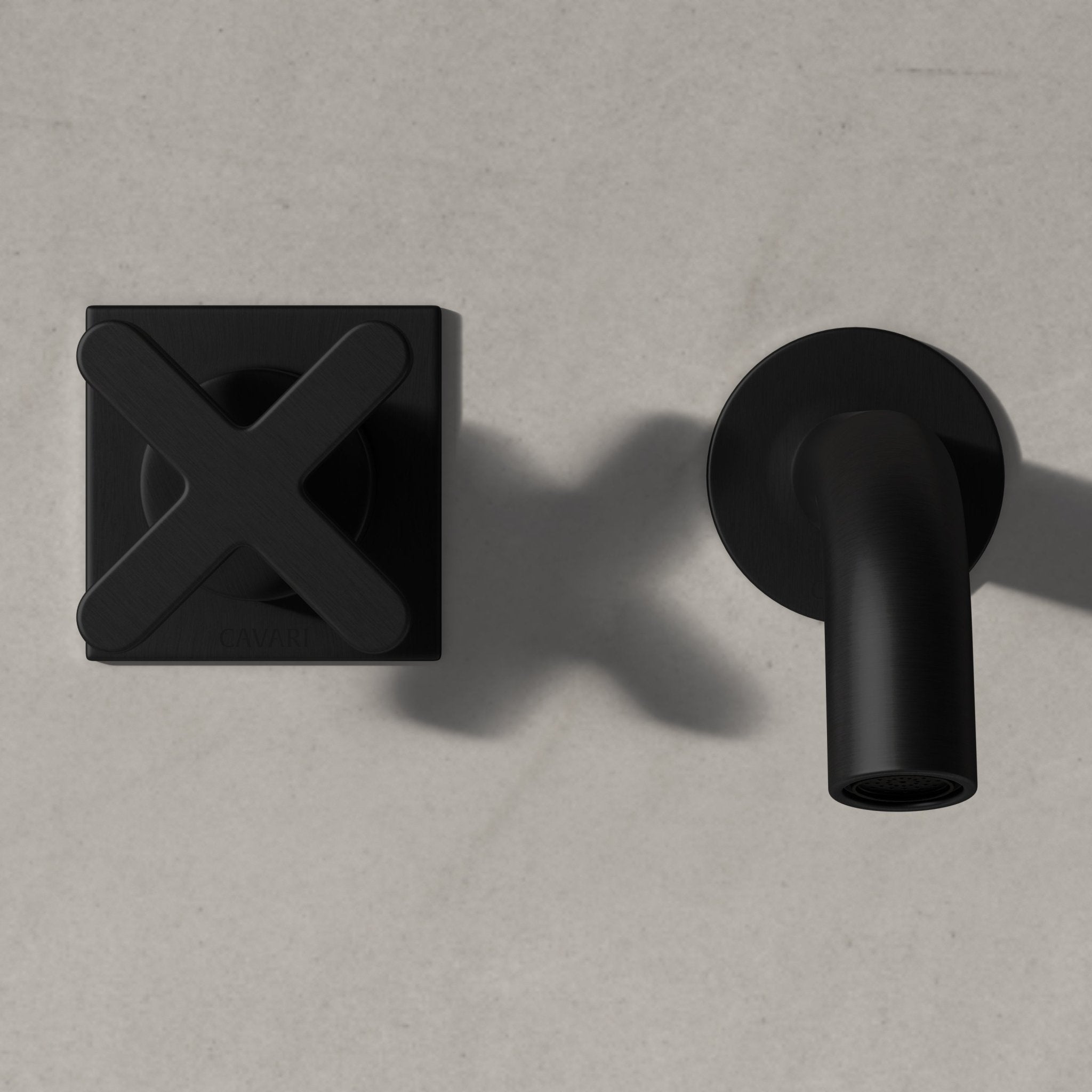 Image of Axiom Single Handle Wall Mounted Basin Mixer – Short Spout - Cavari
