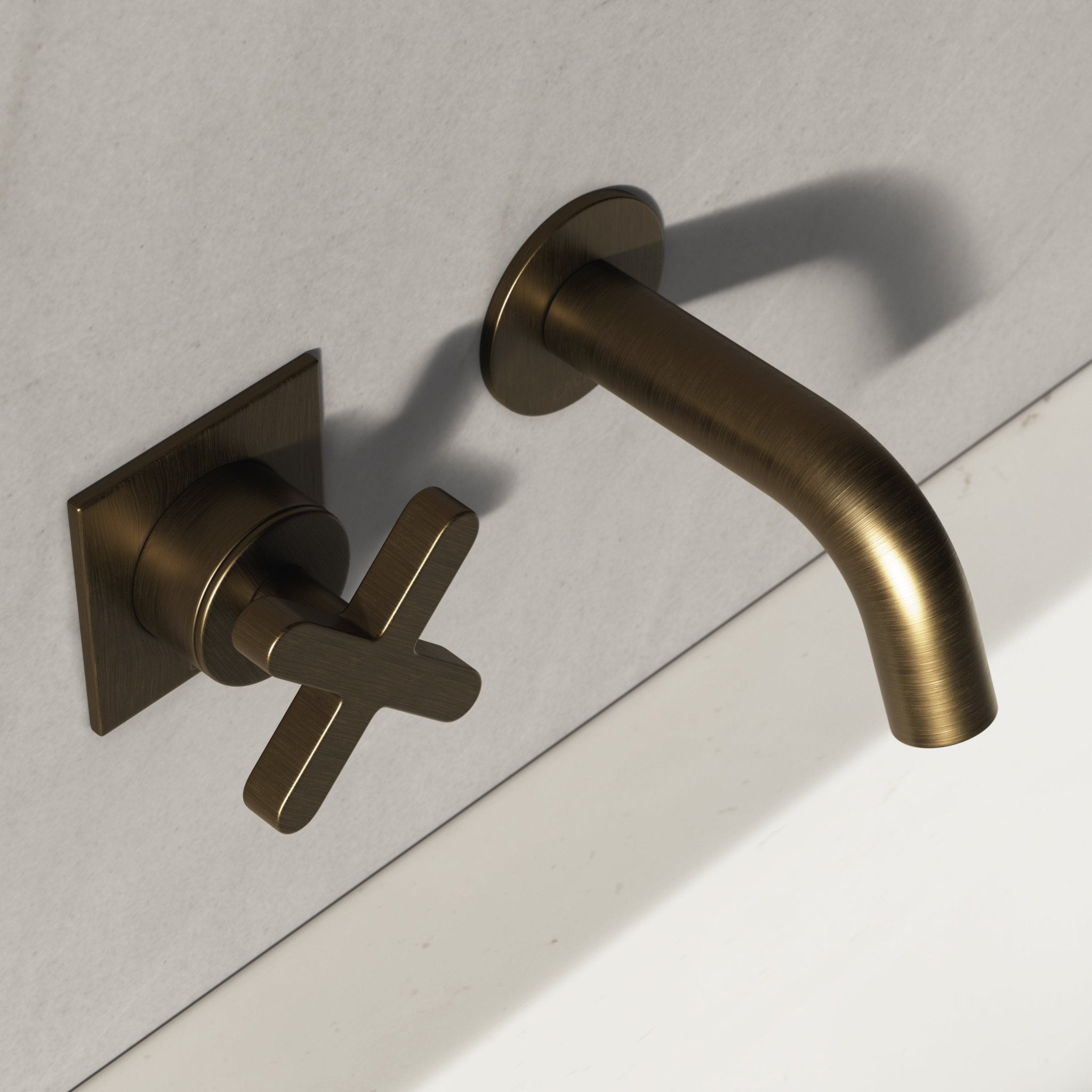 Image of Axiom Single Handle Wall Mounted Basin Mixer – Short Spout - Cavari