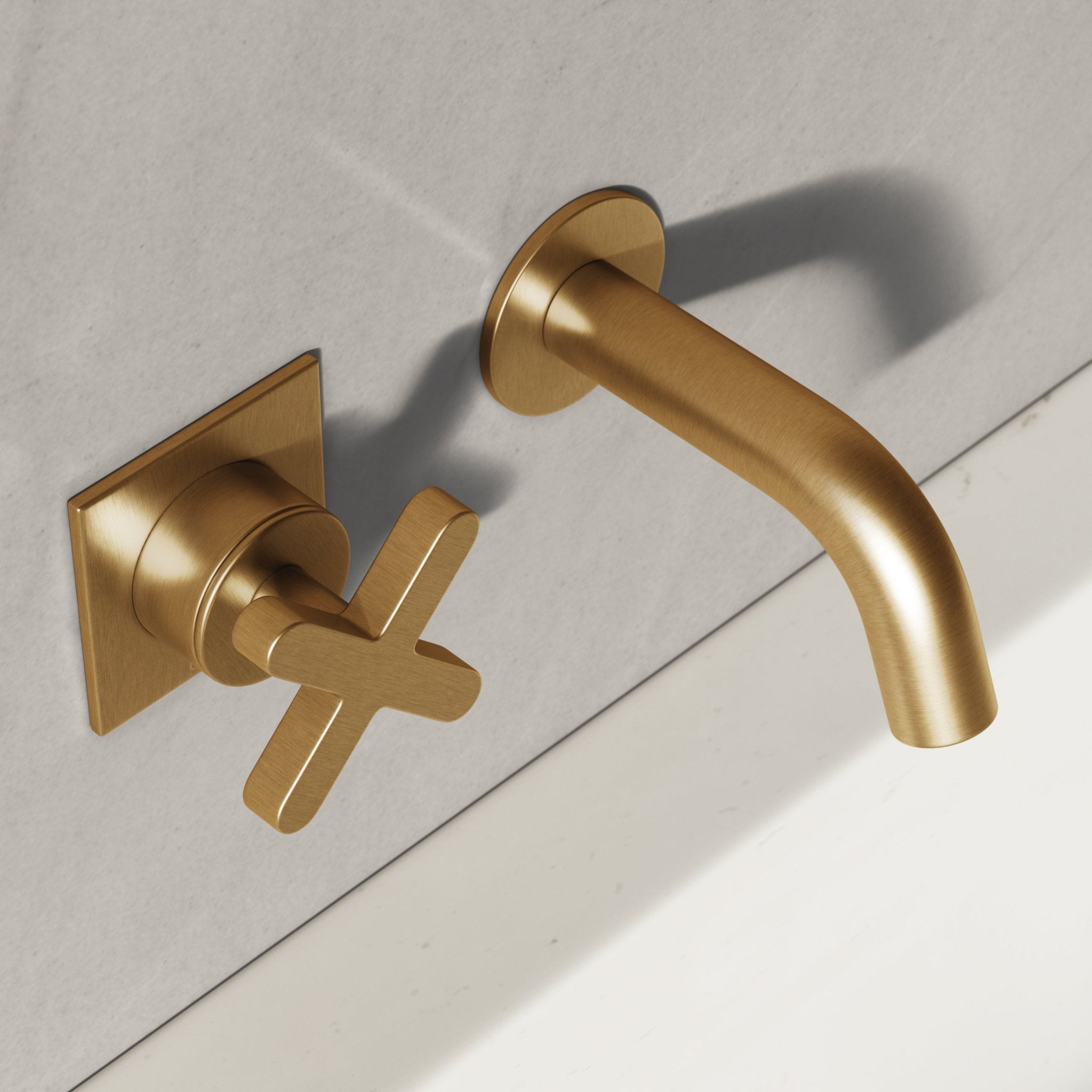 Image of Axiom Single Handle Wall Mounted Basin Mixer – Short Spout - Cavari