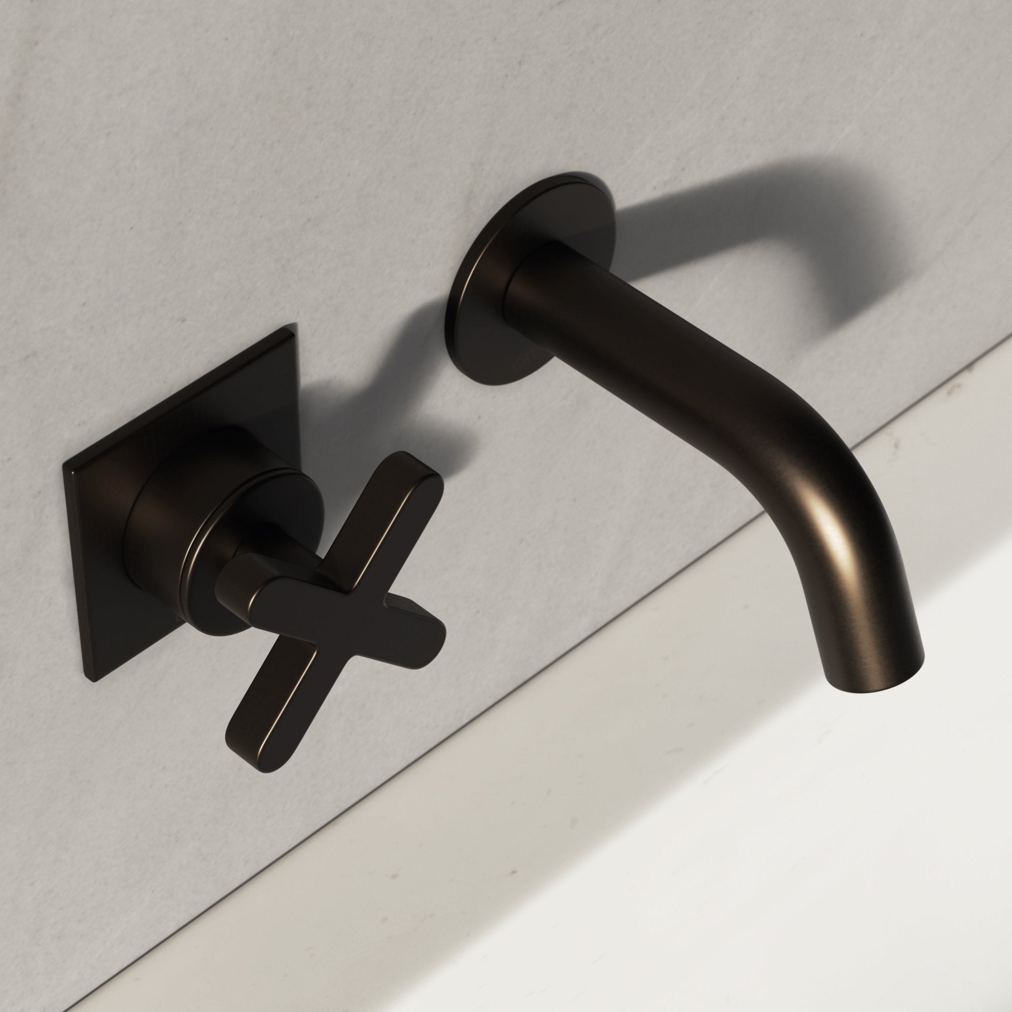 Image of Axiom Single Handle Wall Mounted Basin Mixer – Short Spout - Cavari