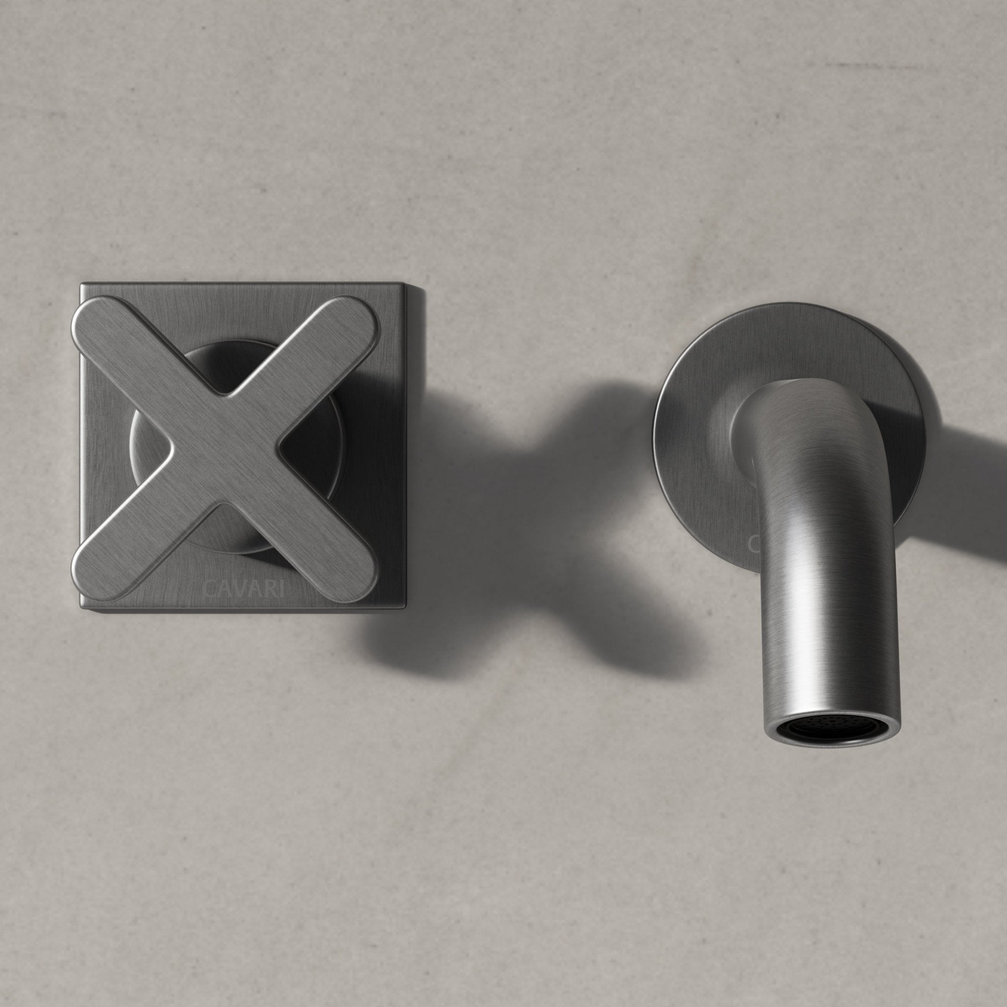 Image of Axiom Single Handle Wall Mounted Basin Mixer – Short Spout - Cavari