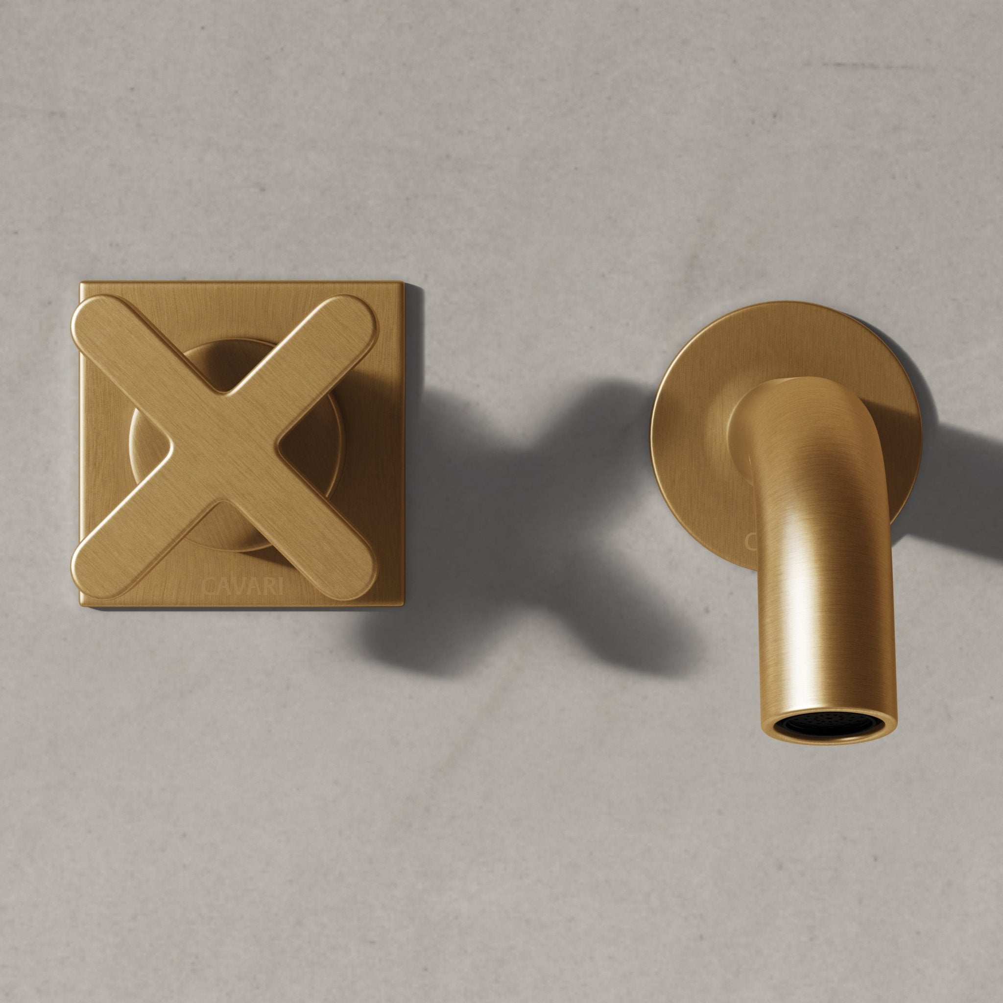 Image of Axiom Single Handle Wall Mounted Basin Mixer – Short Spout - Cavari