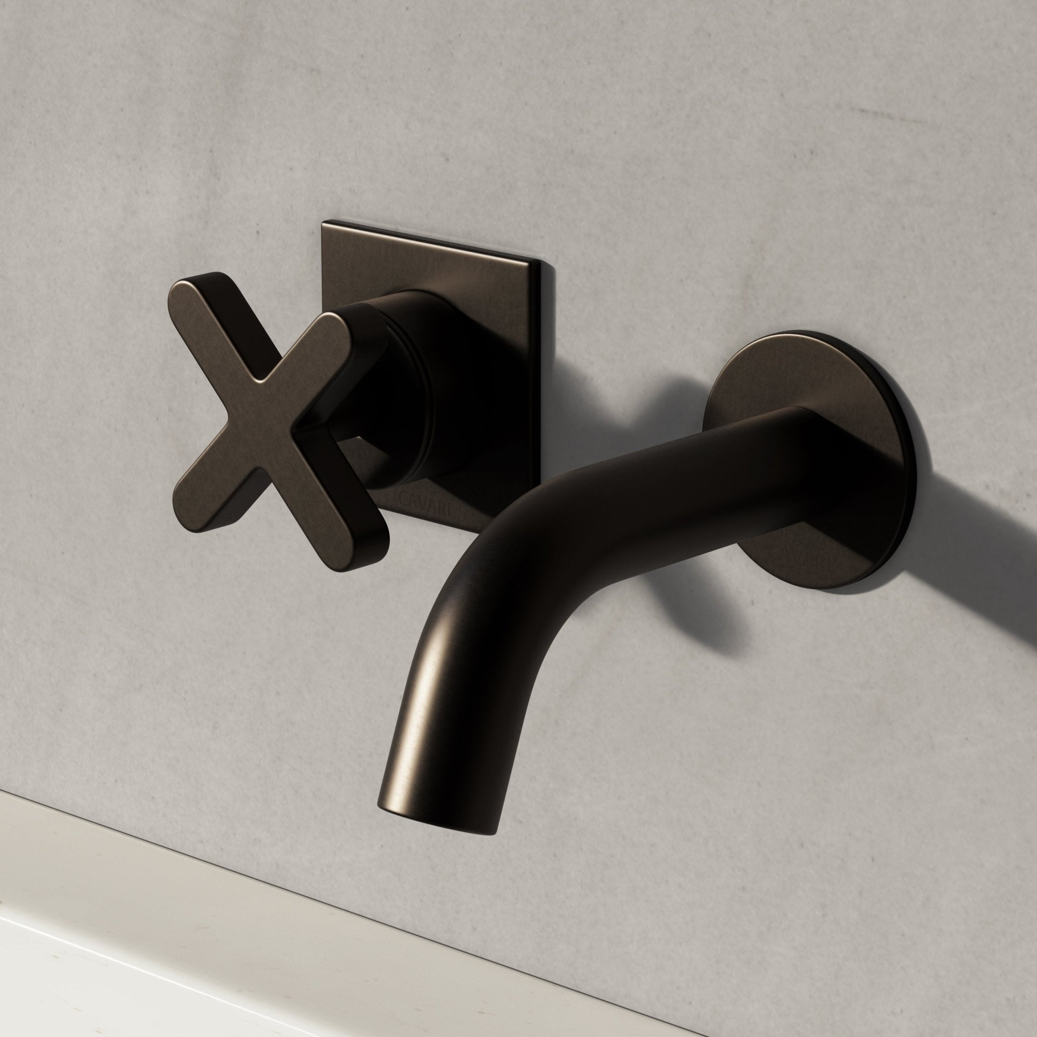 Image of Axiom Single Handle Wall Mounted Basin Mixer – Short Spout - Cavari