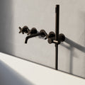 Axiom Bath Mixer with Diverter and Round Angled Hand Shower