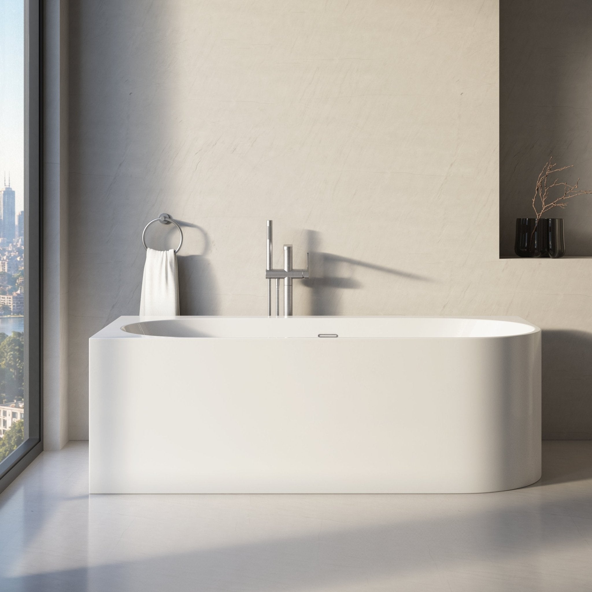 Image of Bastion Back-to-Wall Bath - Cavari