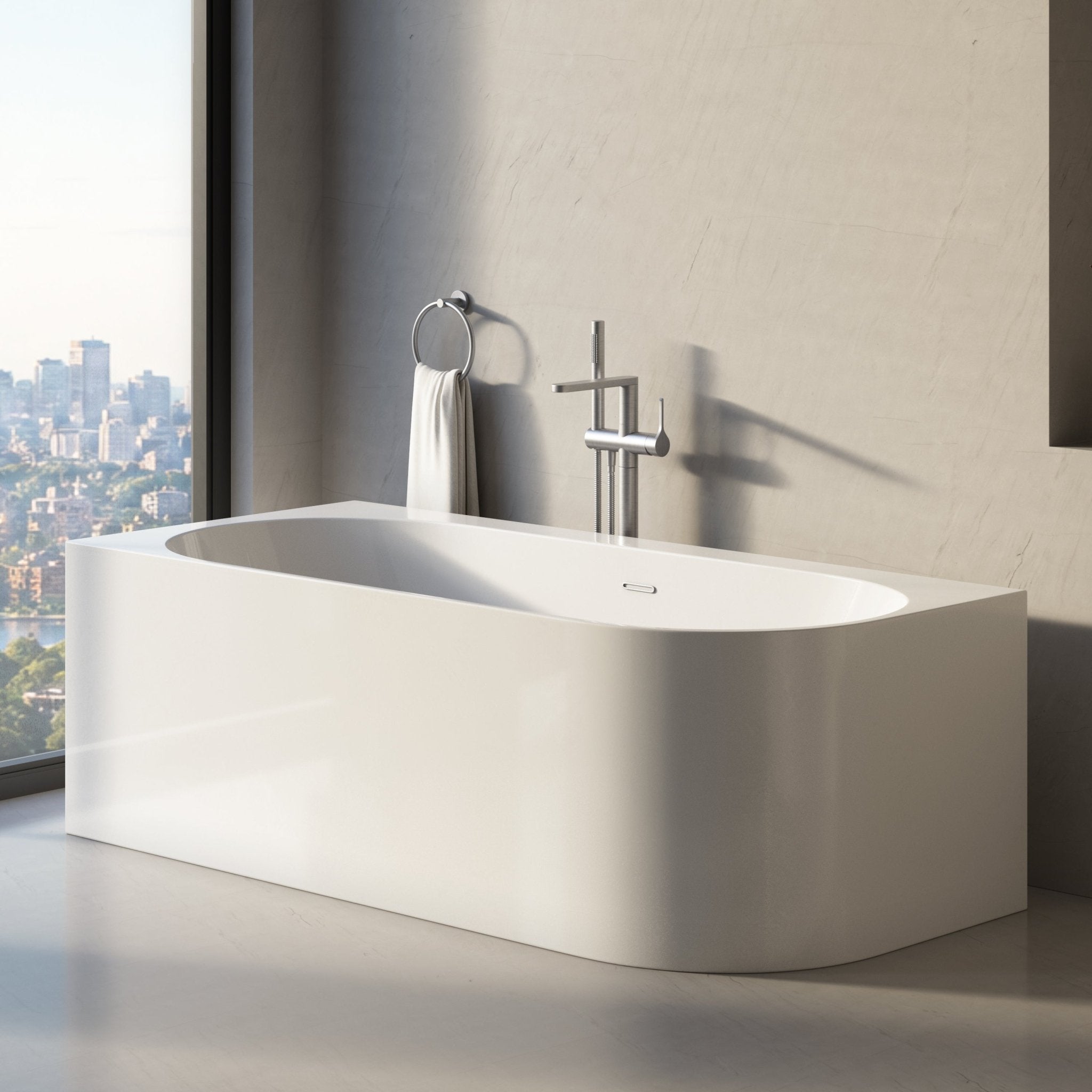 Image of Bastion Back-to-Wall Bath - Cavari