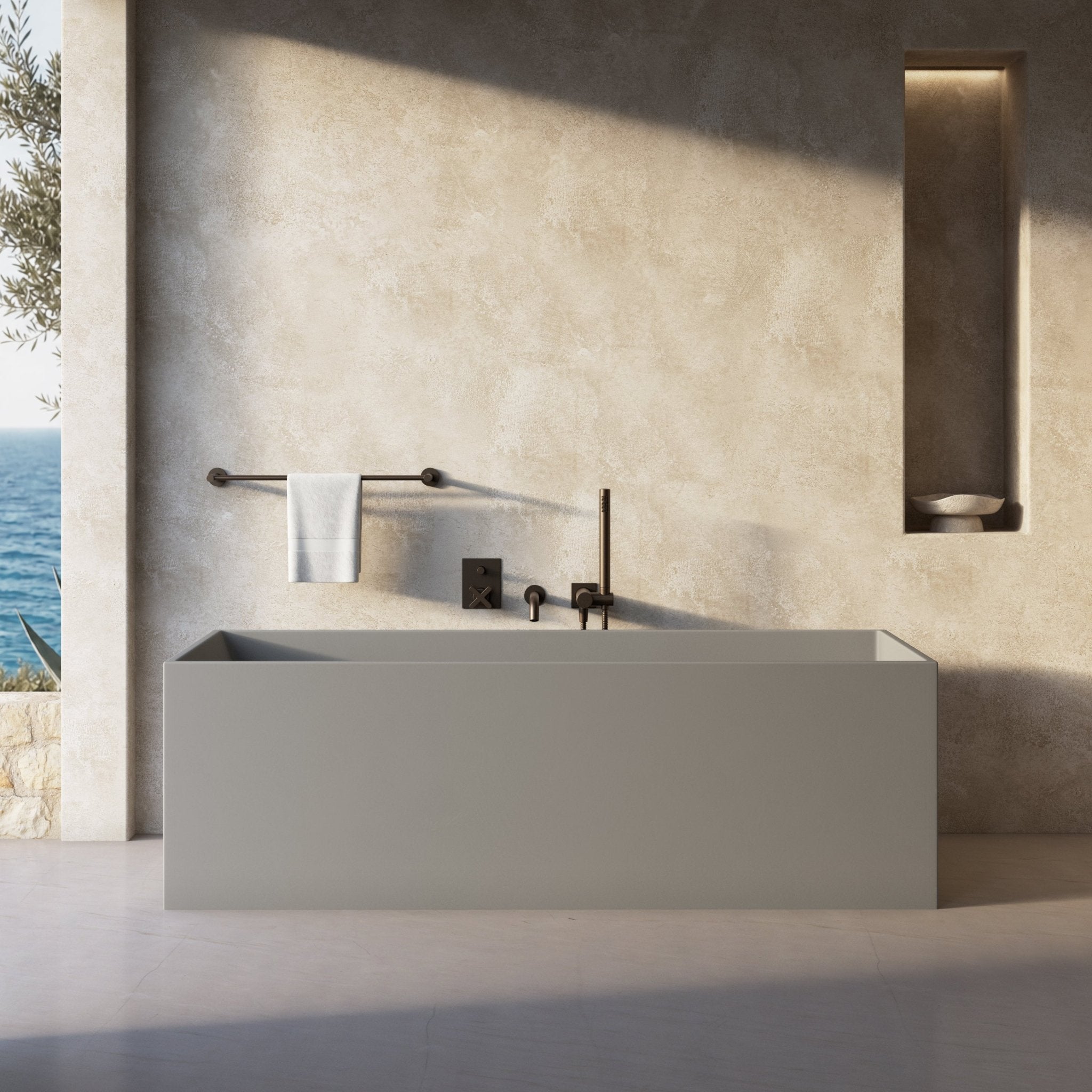 Image of Bloc Freestanding Bath - Cavari
