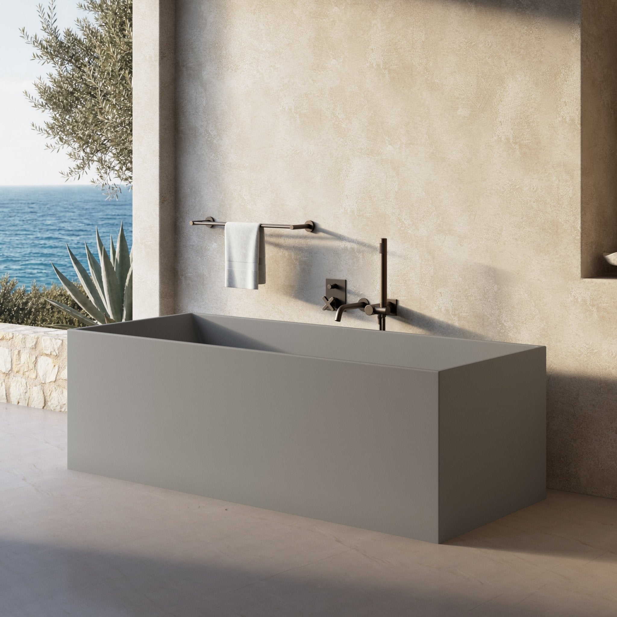 Image of Bloc Freestanding Bath - Cavari