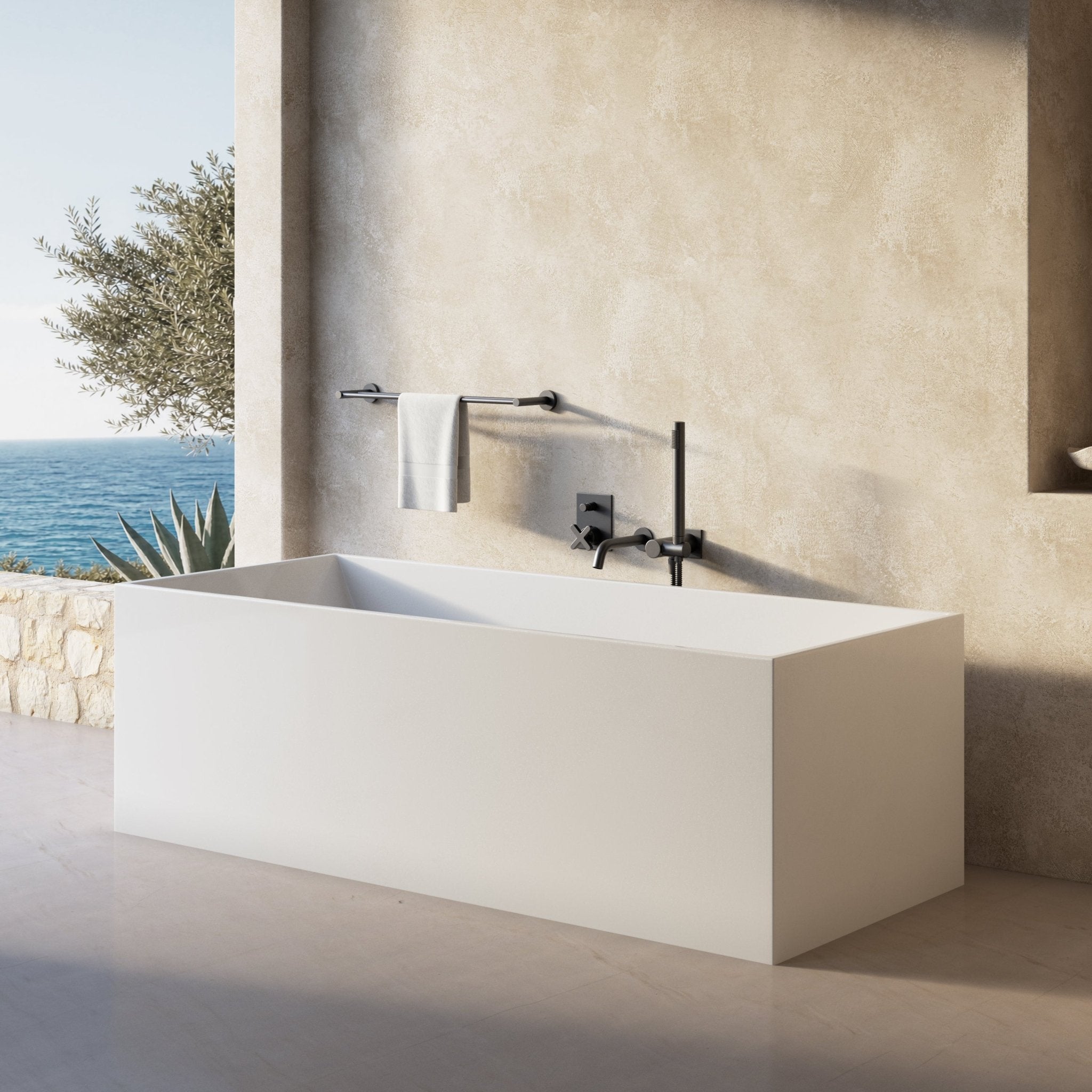 Image of Bloc Freestanding Bath - Cavari