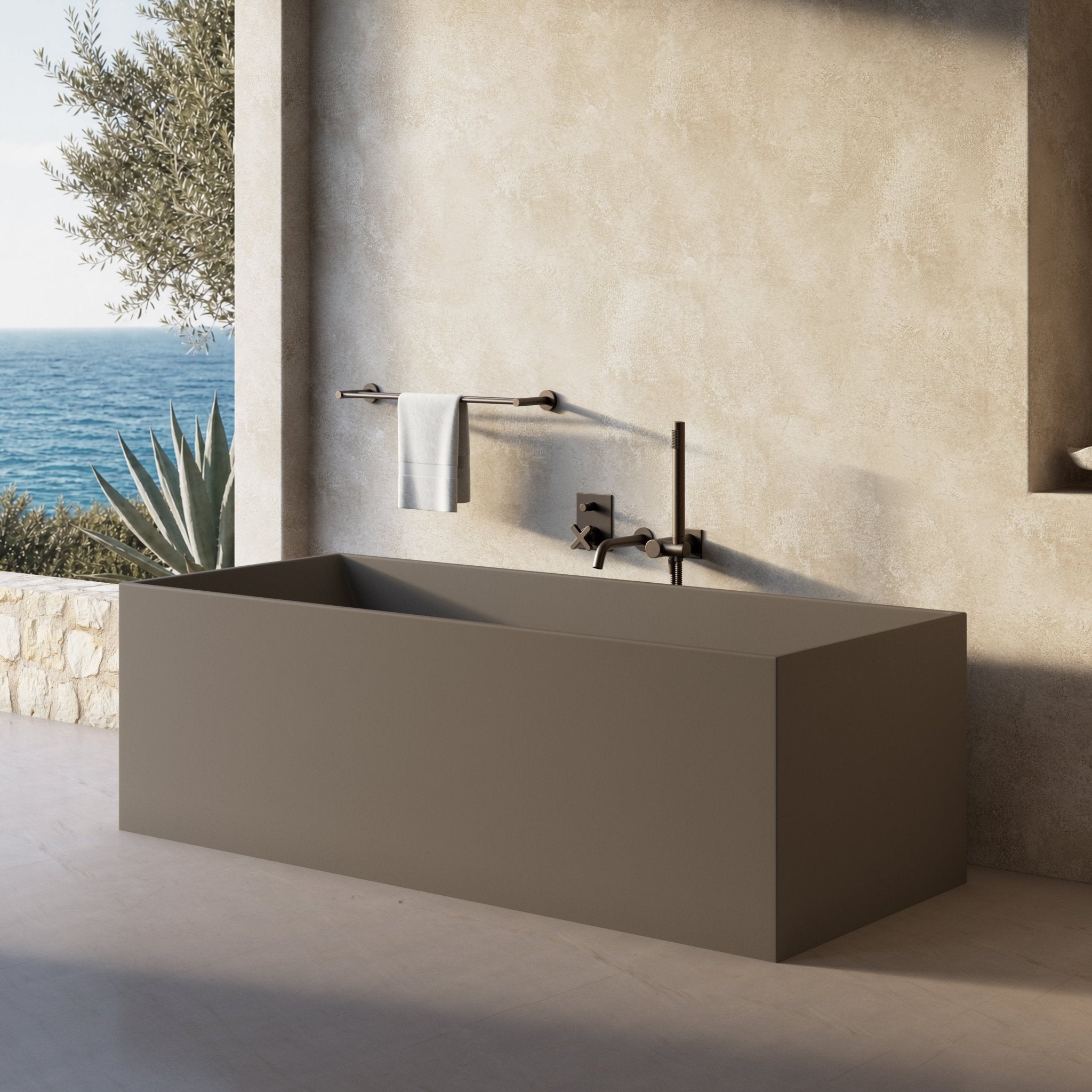 Image of Bloc Freestanding Bath - Cavari