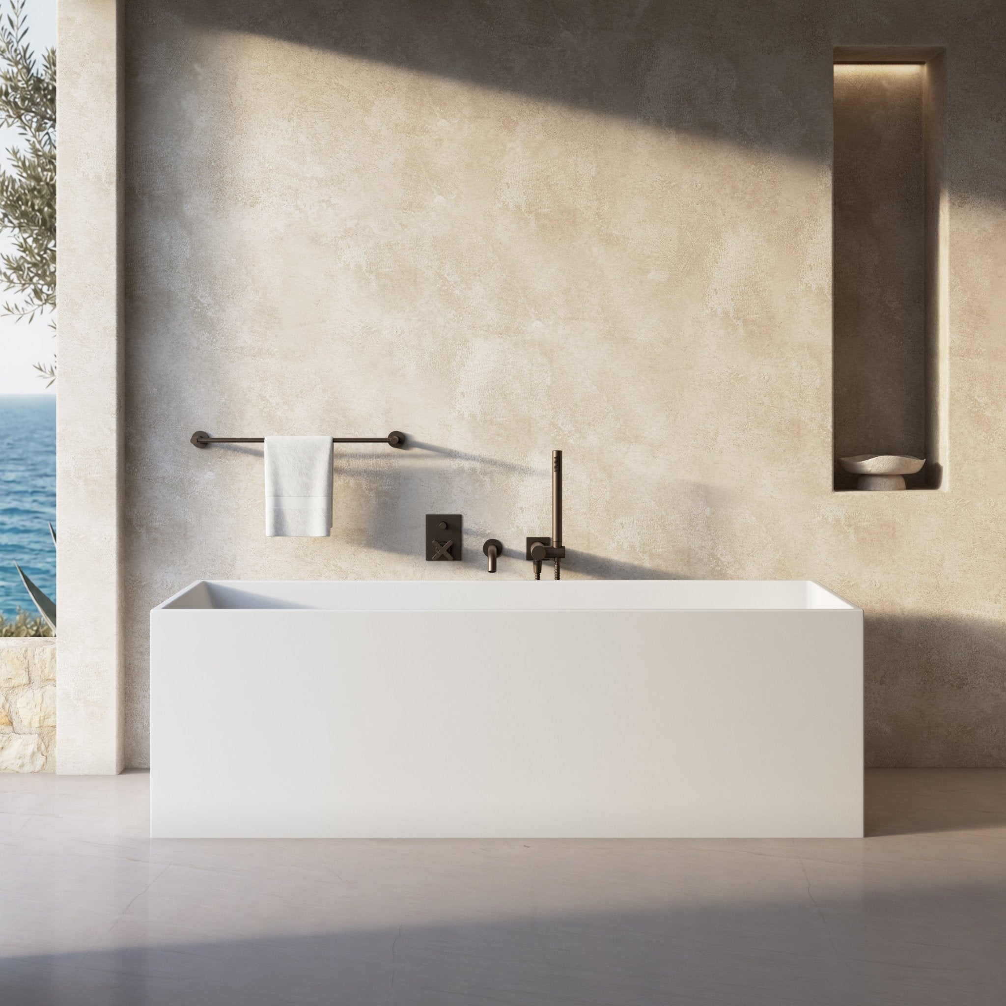 Image of Bloc Freestanding Bath - Cavari
