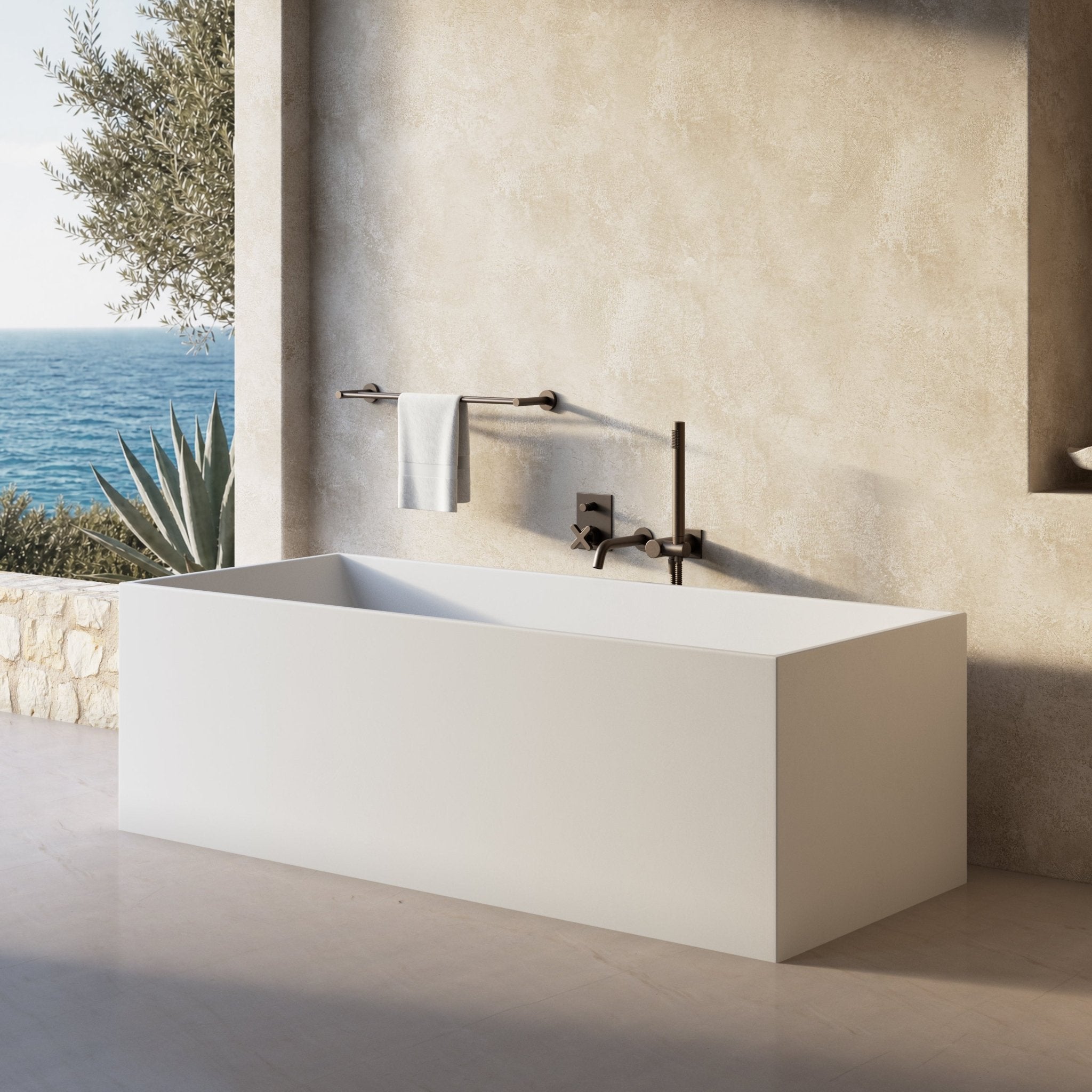 Image of Bloc Freestanding Bath - Cavari