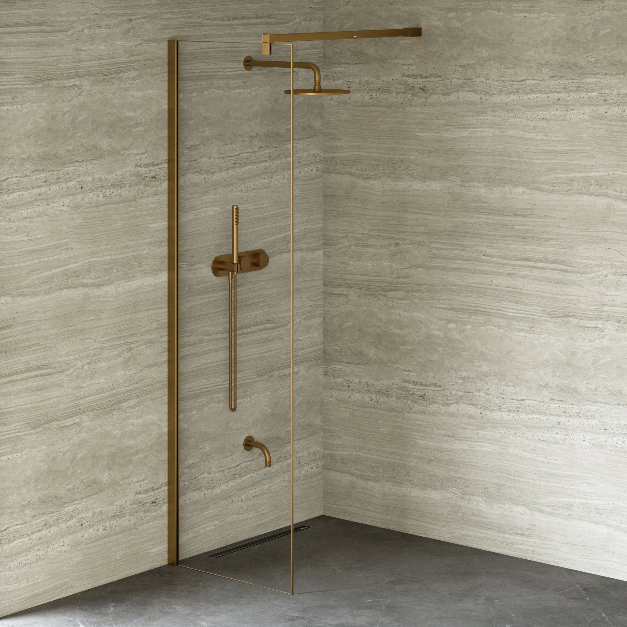 Image of Cipher Frameless Shower Screen - Cavari