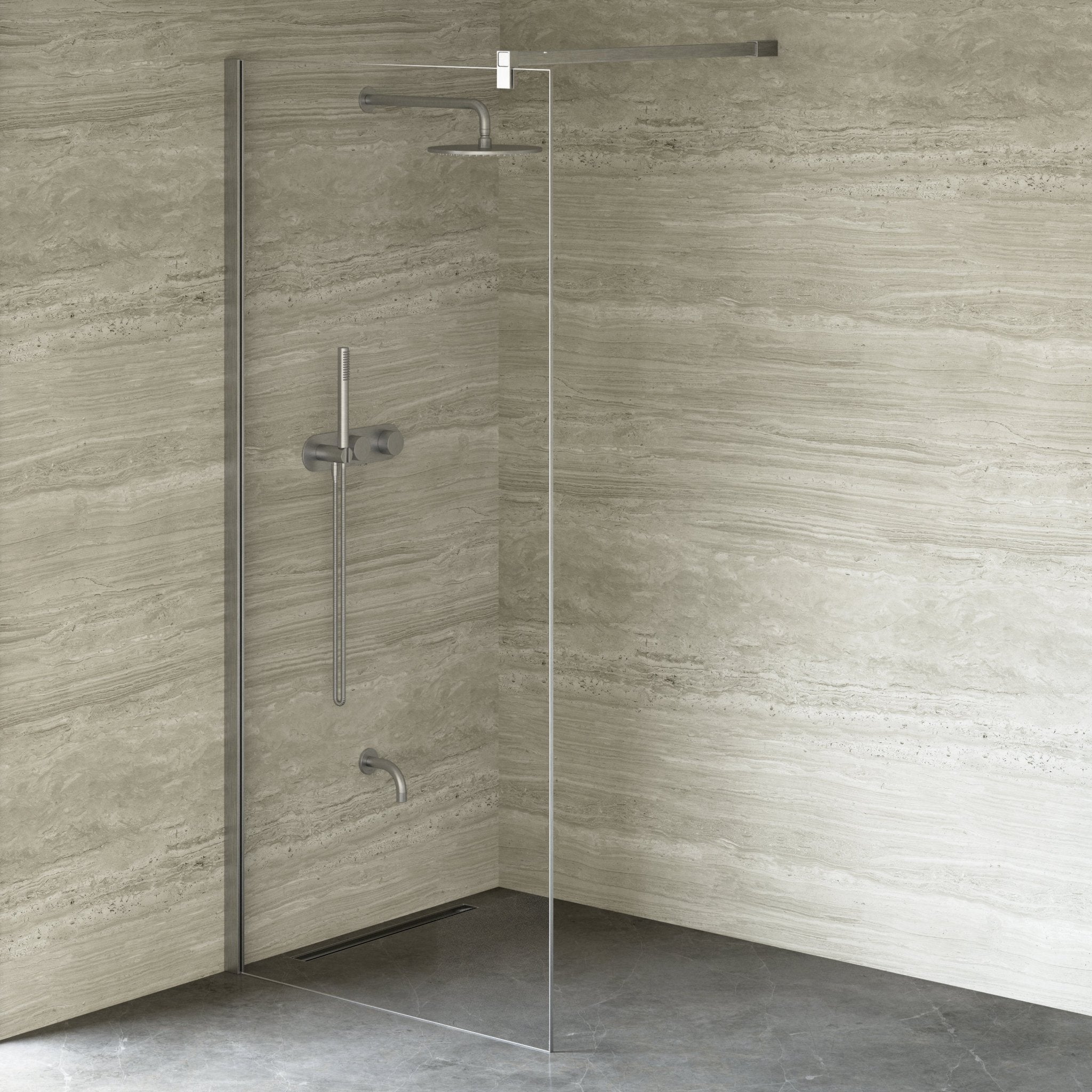 Image of Cipher Frameless Shower Screen - Cavari