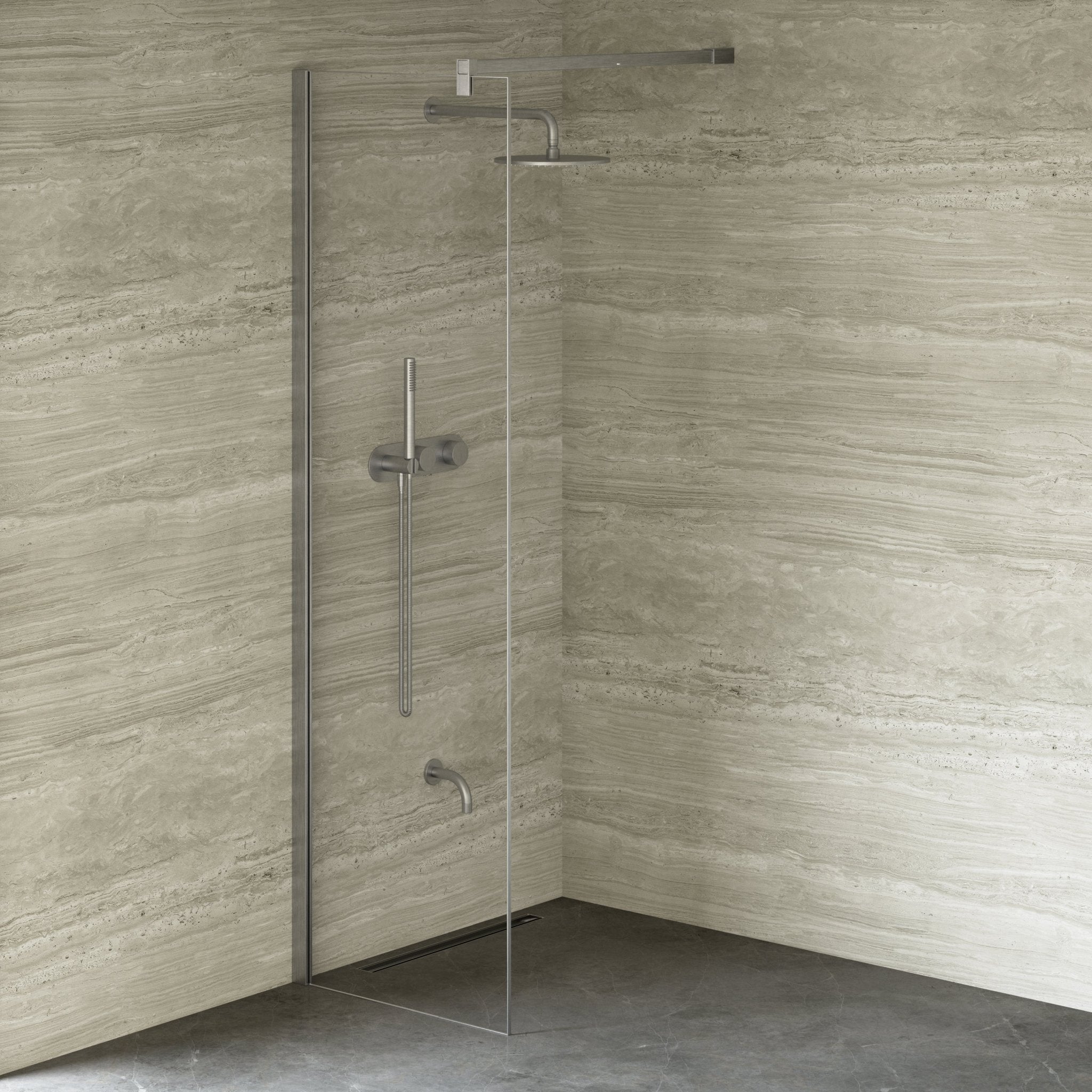 Image of Cipher Frameless Shower Screen - Cavari