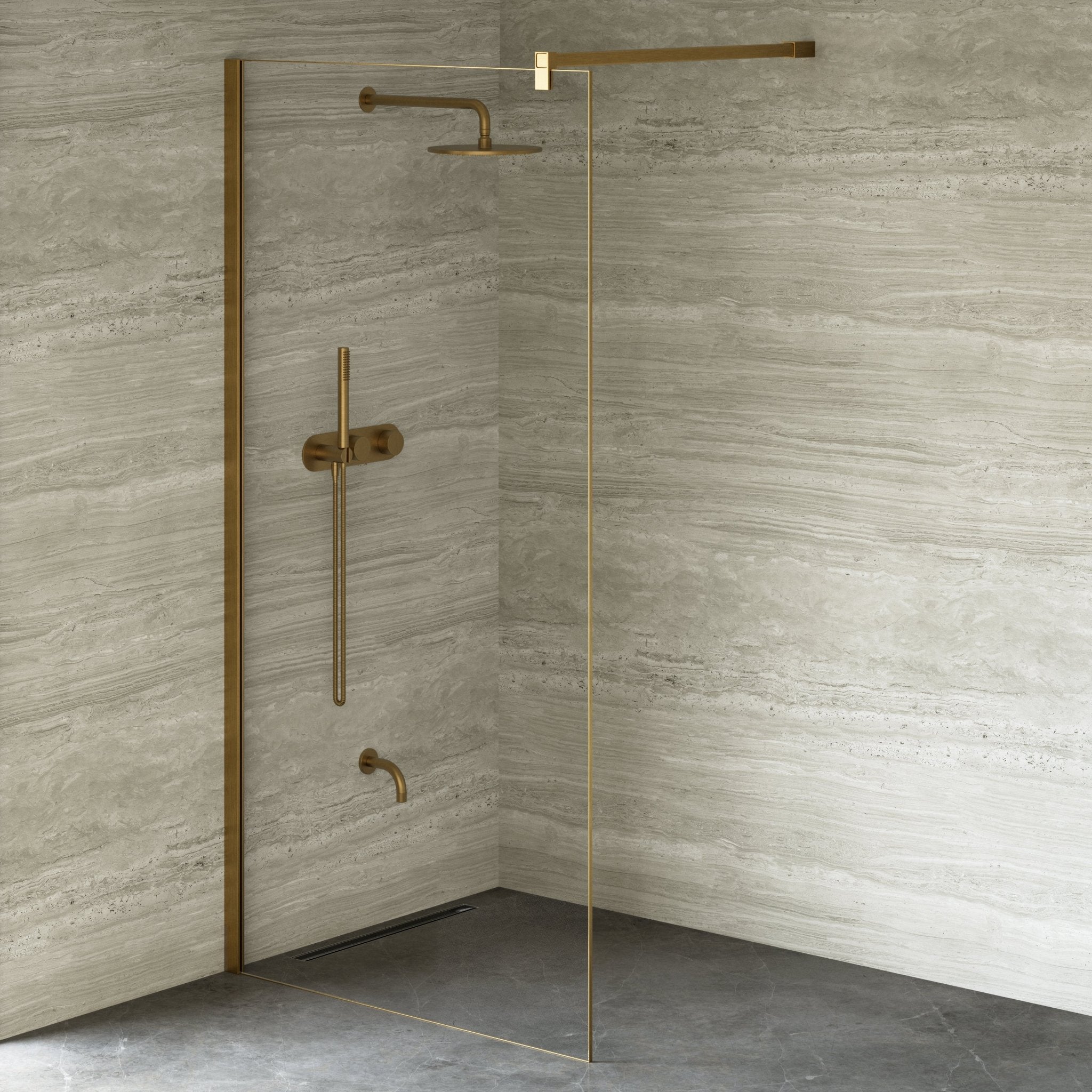 Image of Cipher Frameless Shower Screen - Cavari