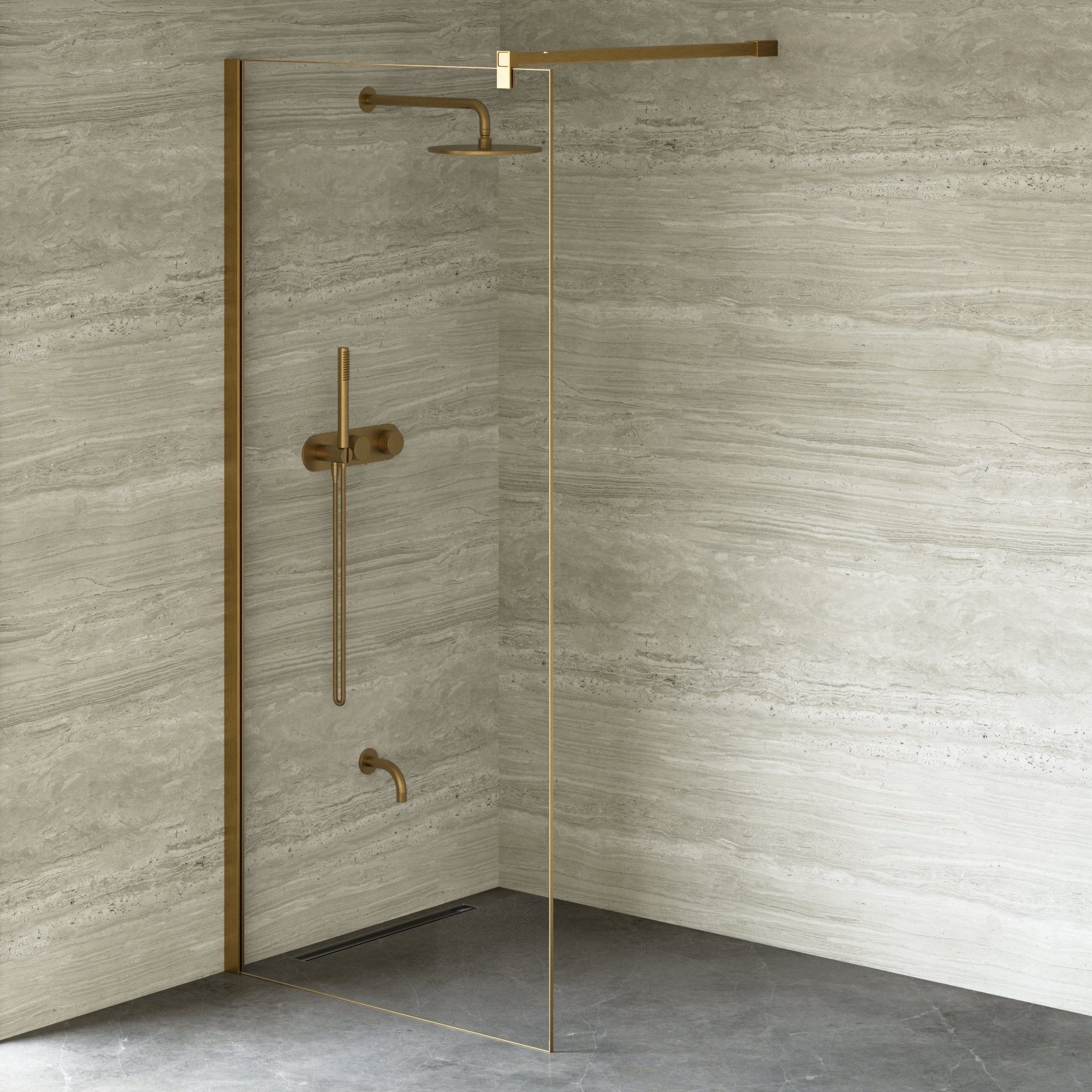 Image of Cipher Frameless Shower Screen - Cavari