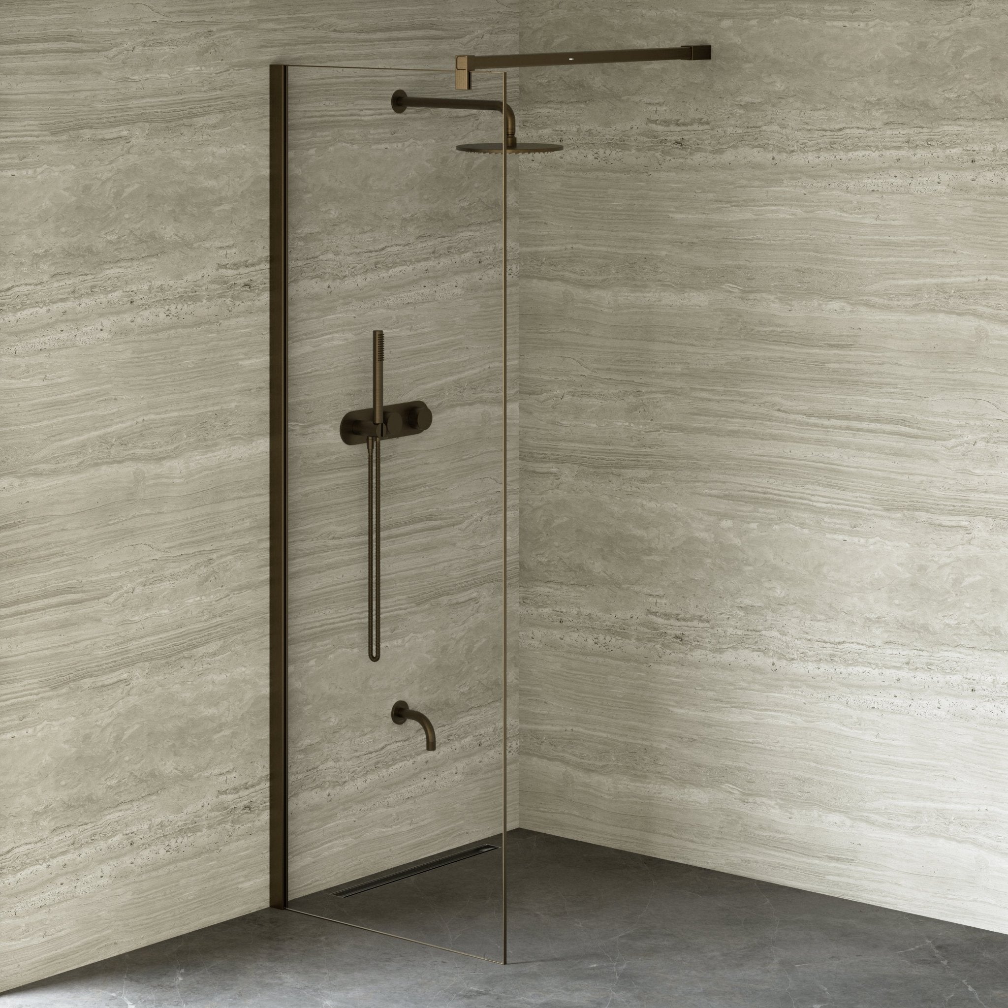 Image of Cipher Frameless Shower Screen - Cavari