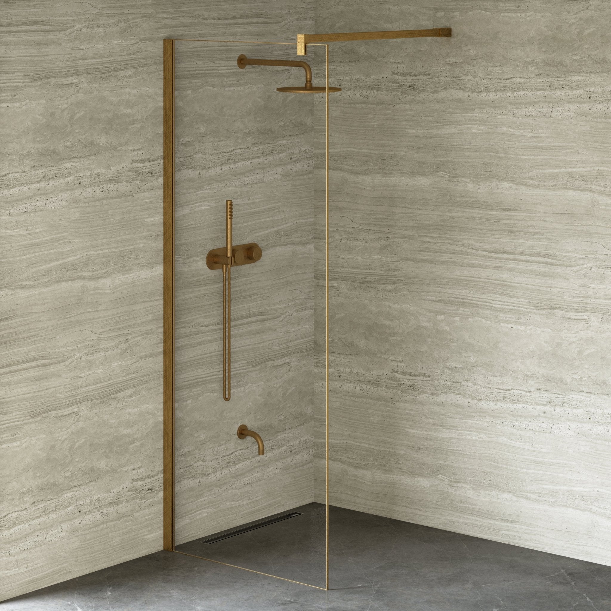 Image of Cipher Frameless Shower Screen - Cavari