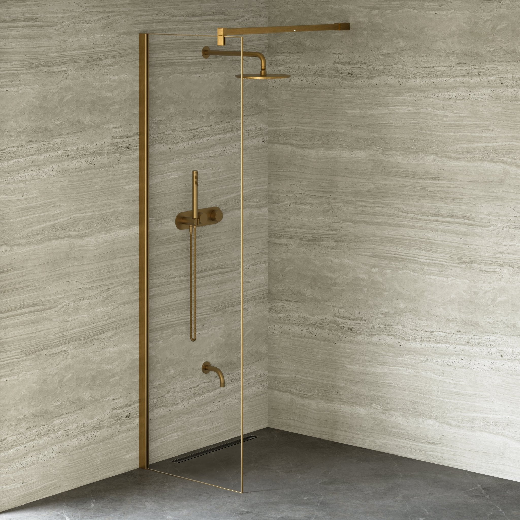 Image of Cipher Frameless Shower Screen - Cavari