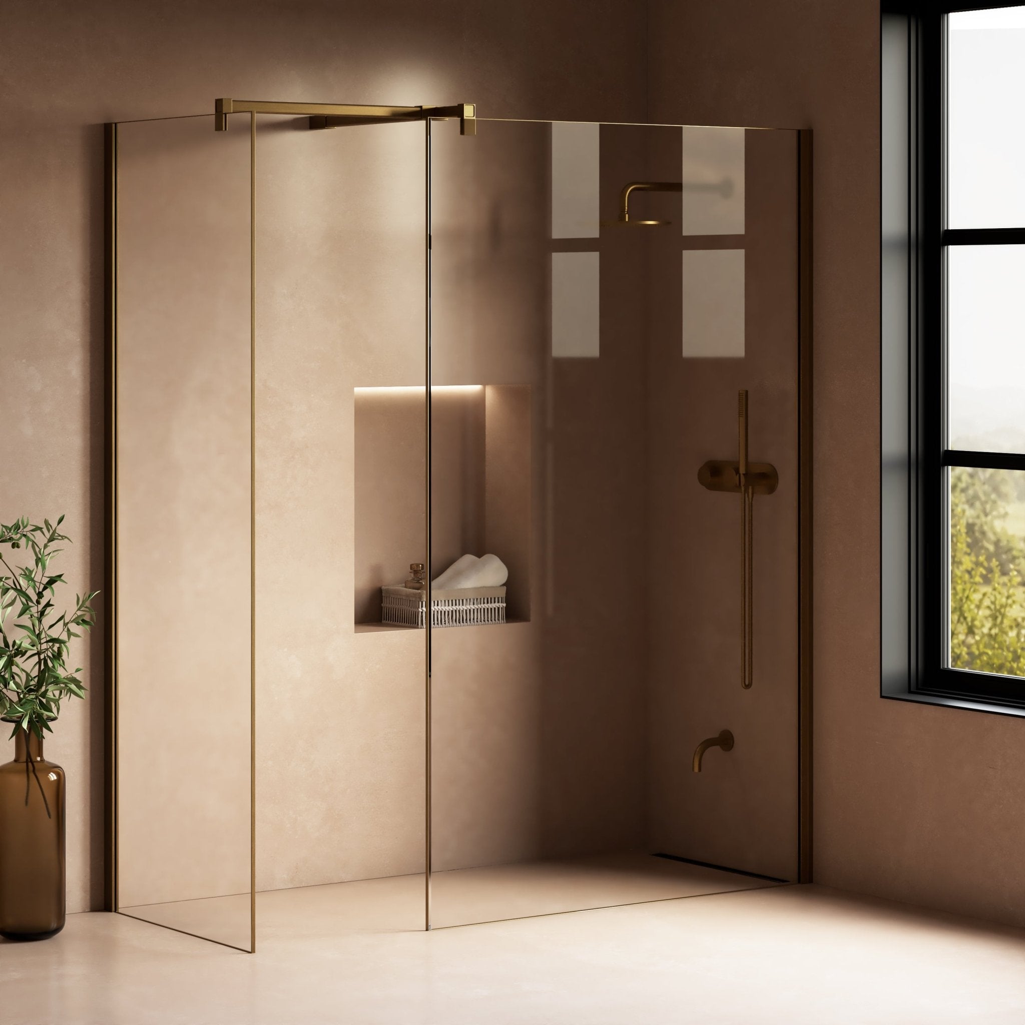 Image of Cipher Frameless Shower Screen – Return Panel - Cavari