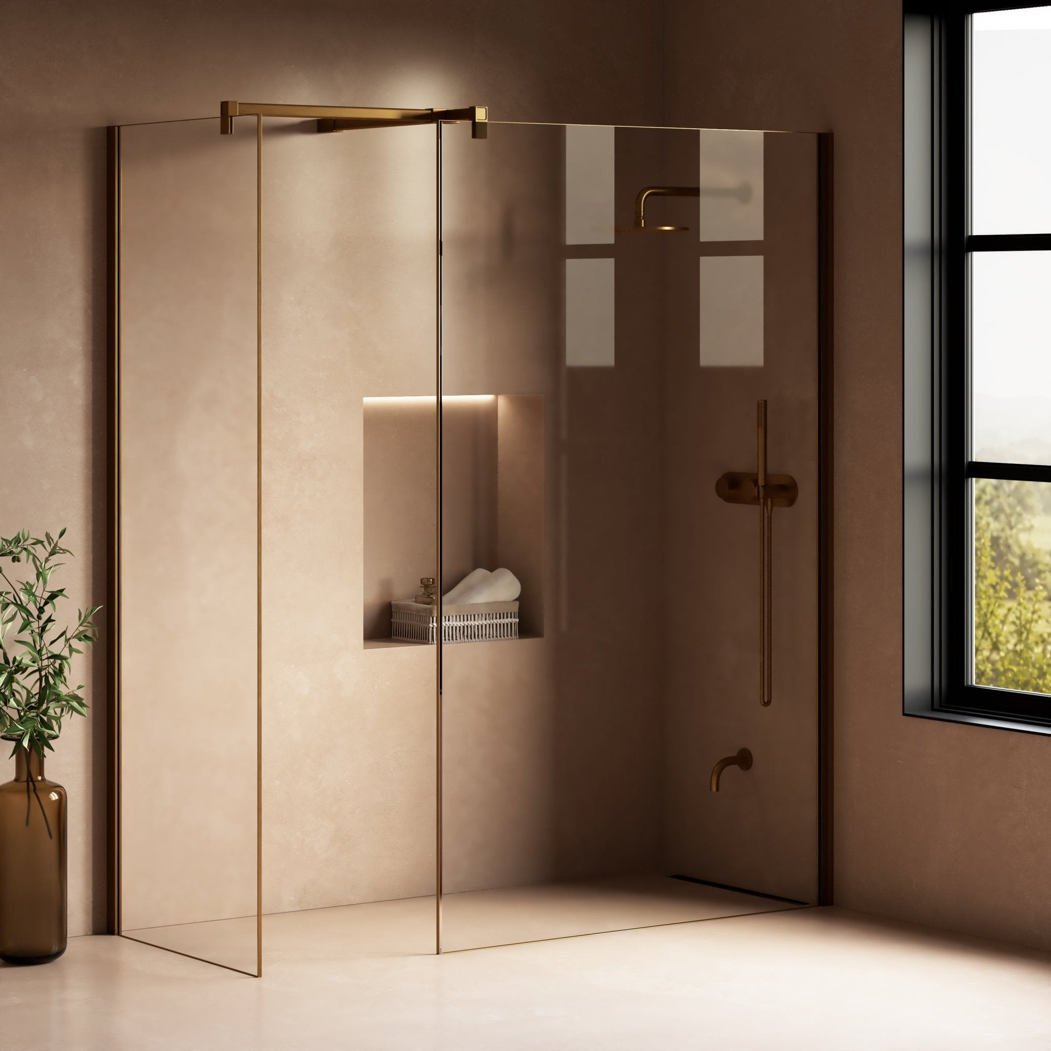 Image of Cipher Frameless Shower Screen – Return Panel - Cavari