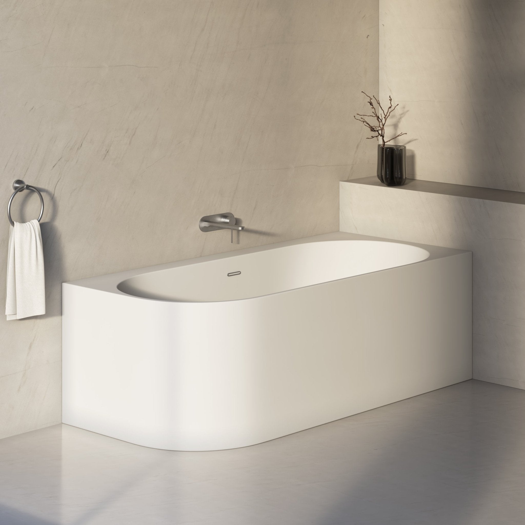 Image of Cloister Back-to-Wall Bath - Cavari