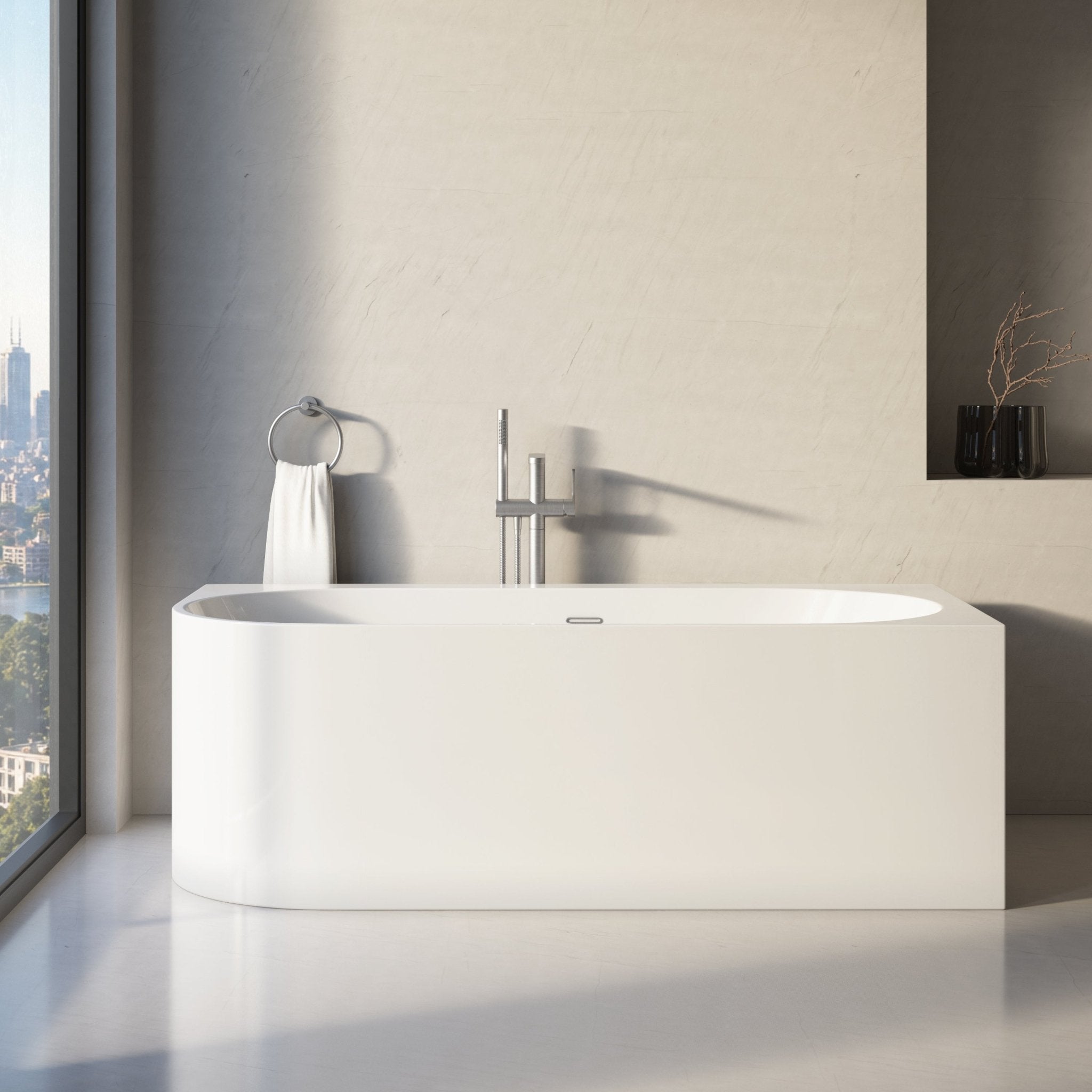 Image of Cloister Back-to-Wall Bath - Cavari