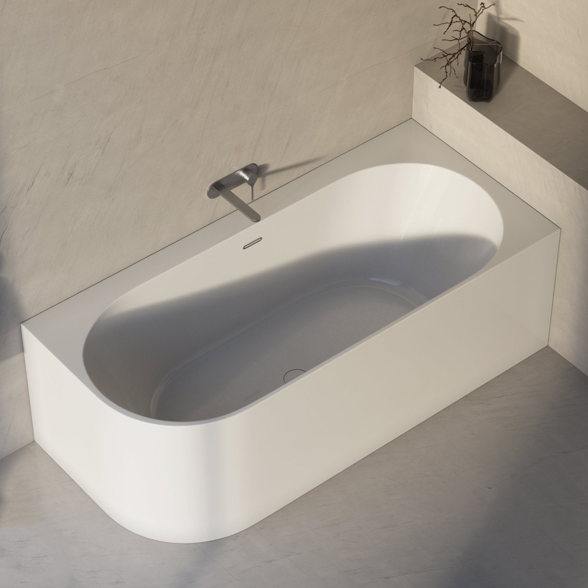 Image of Cloister Back-to-Wall Bath - Cavari