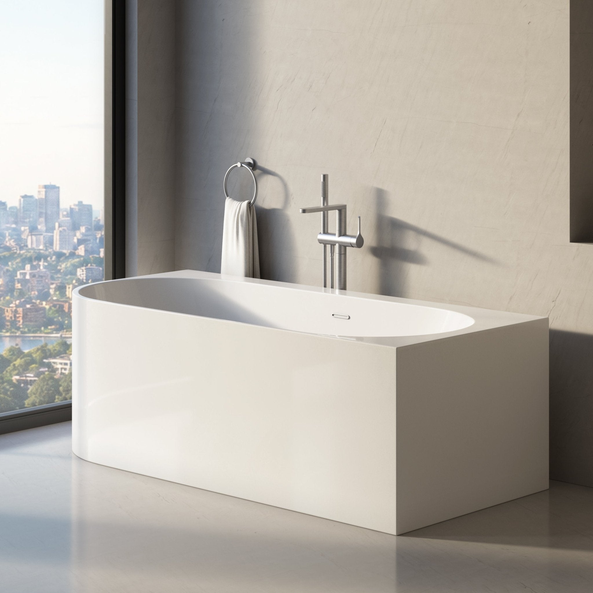 Image of Cloister Back-to-Wall Bath - Cavari
