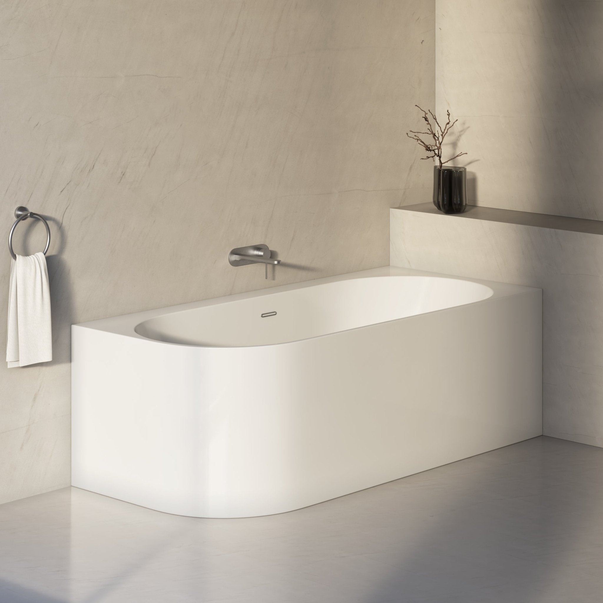 Image of Cloister Back-to-Wall Bath - Cavari