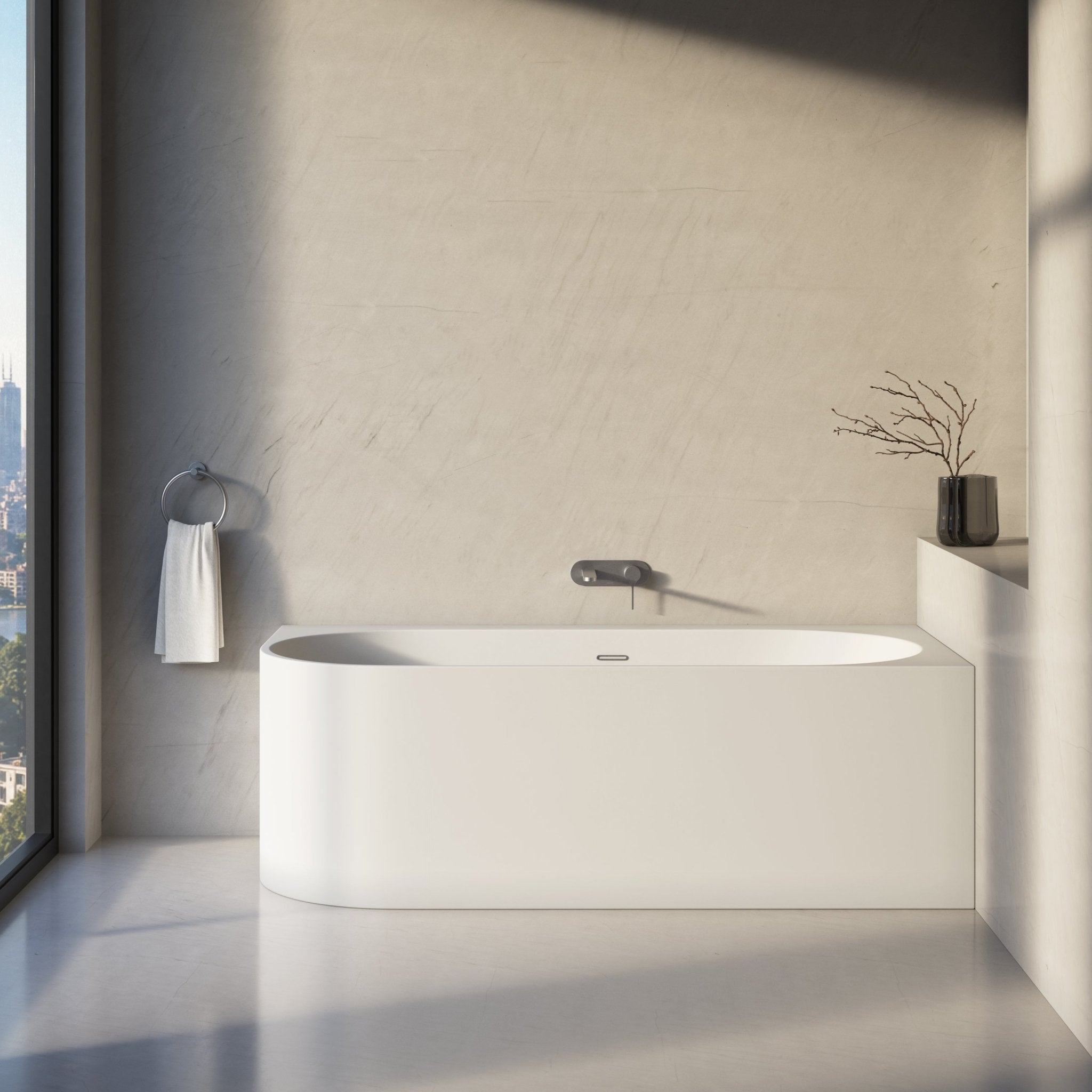 Image of Cloister Back-to-Wall Bath - Cavari
