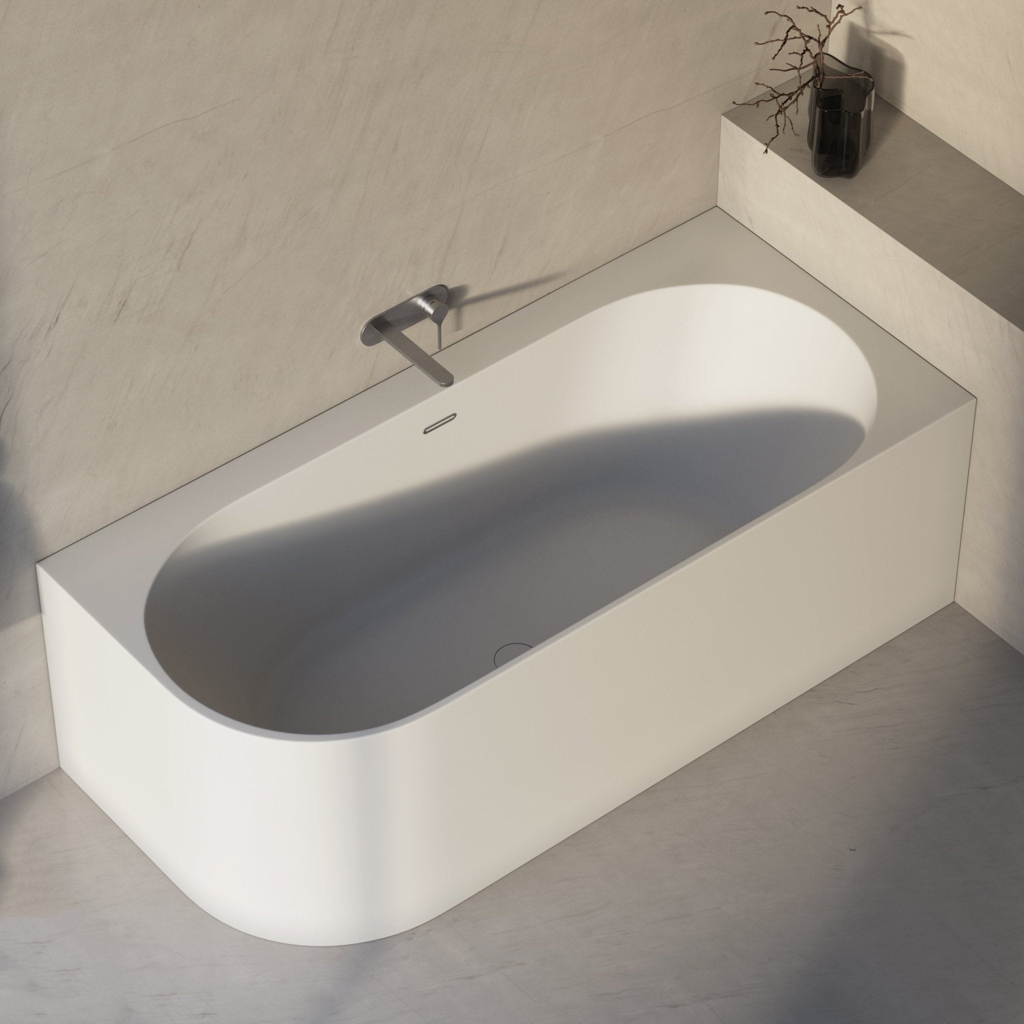 Image of Cloister Back-to-Wall Bath - Cavari
