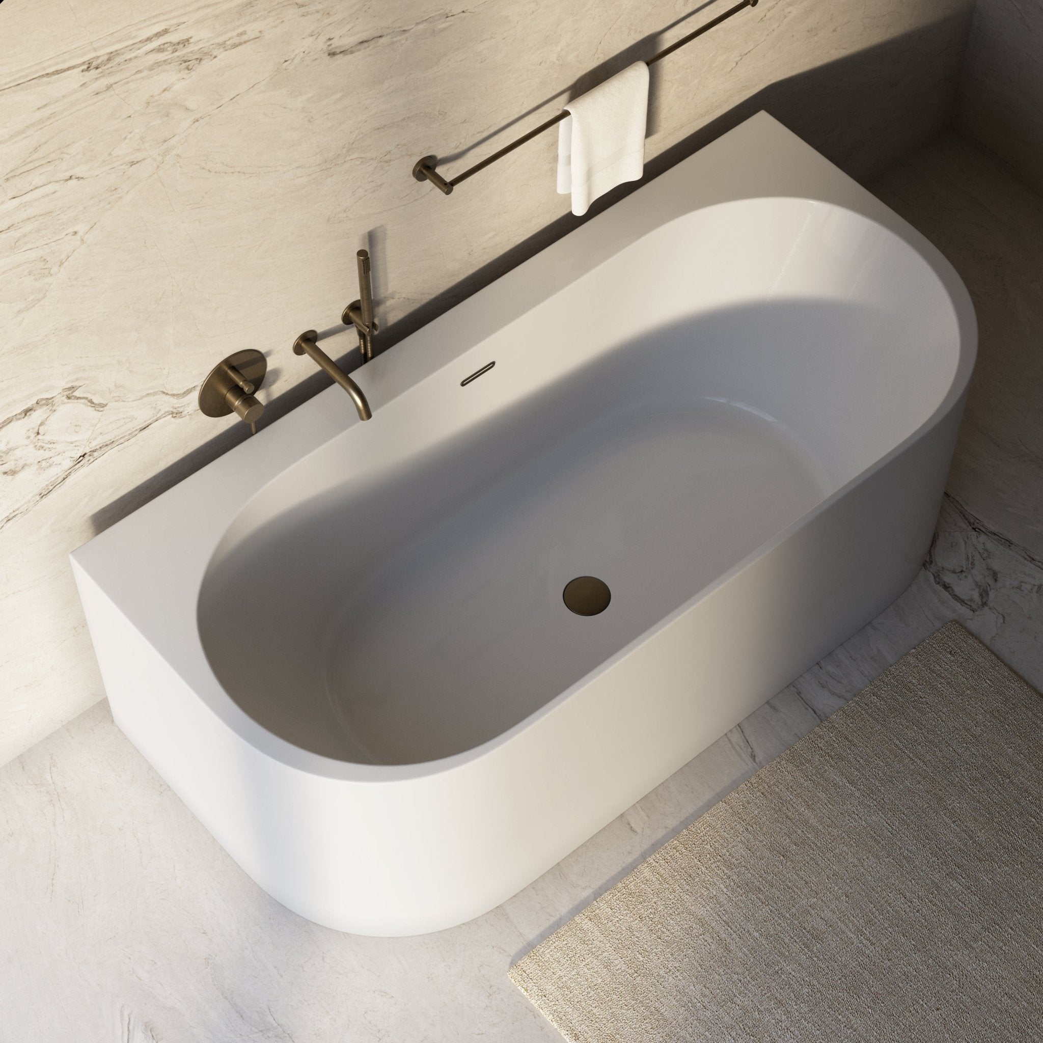 Image of Contour Back-to-Wall Bath - Cavari