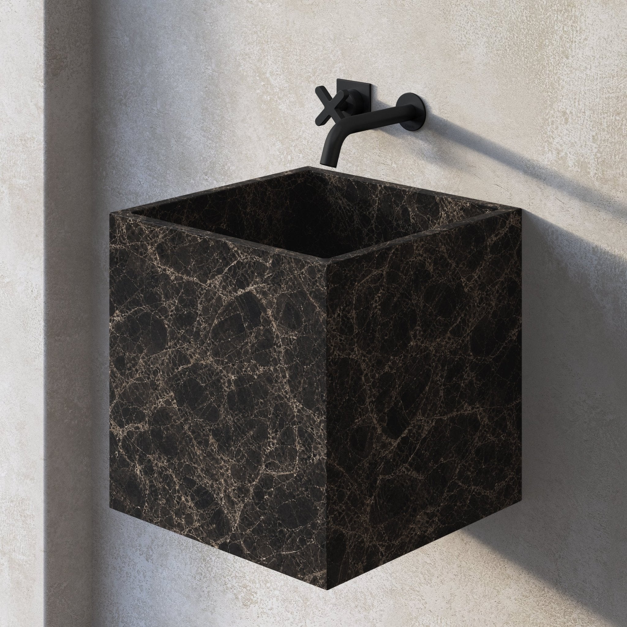 Image of Cubo Wall Basin - Cavari