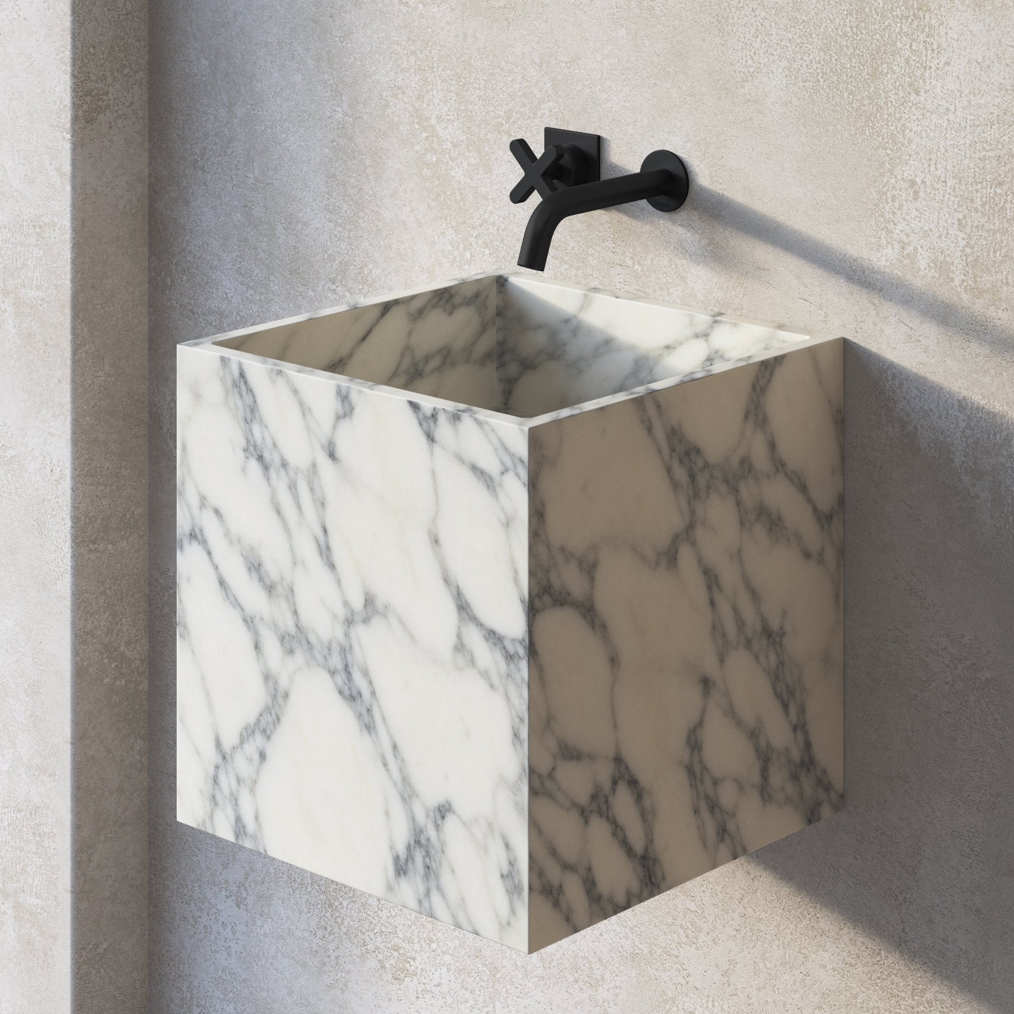 Image of Cubo Wall Basin - Cavari