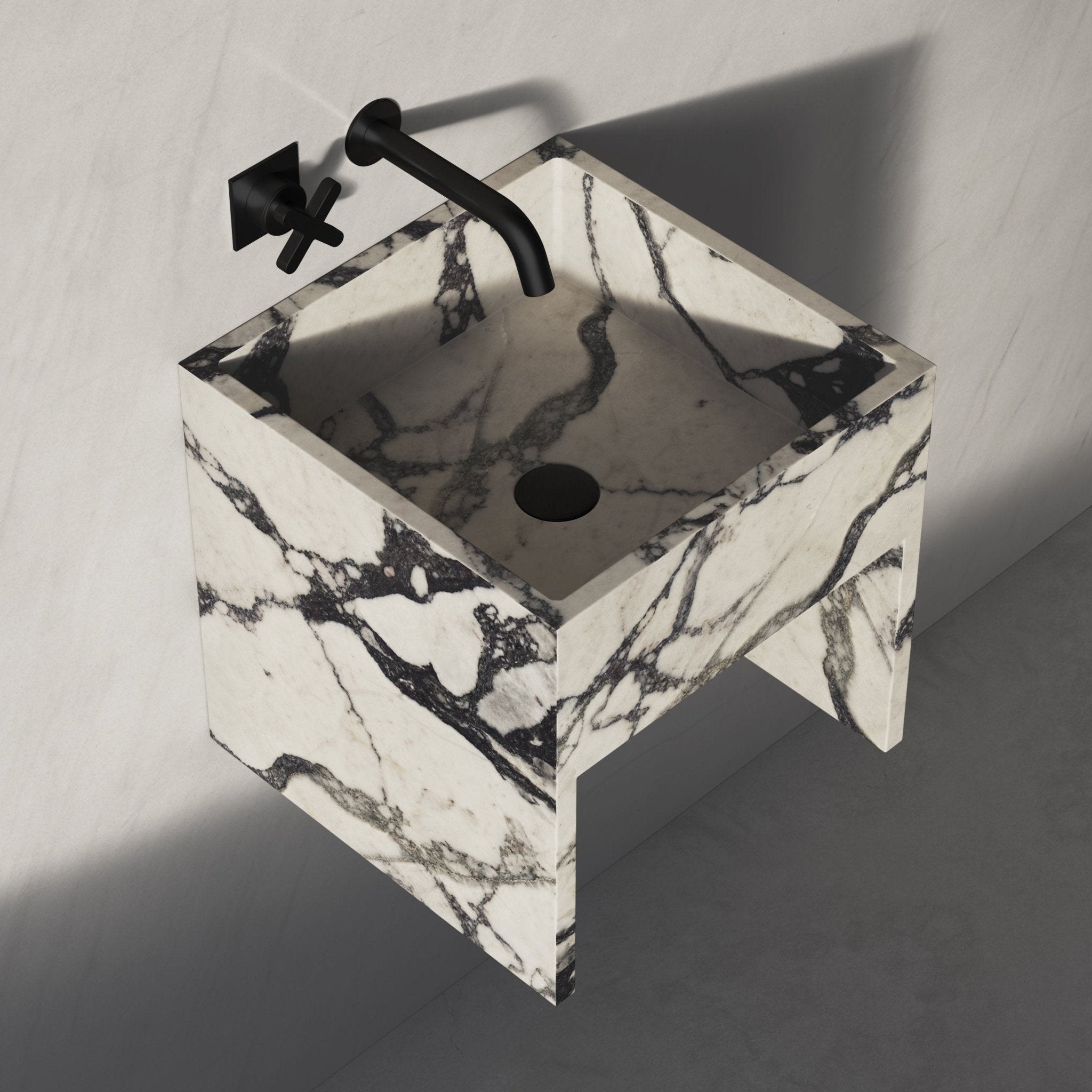 Image of Cubo Wall Basin - Cavari