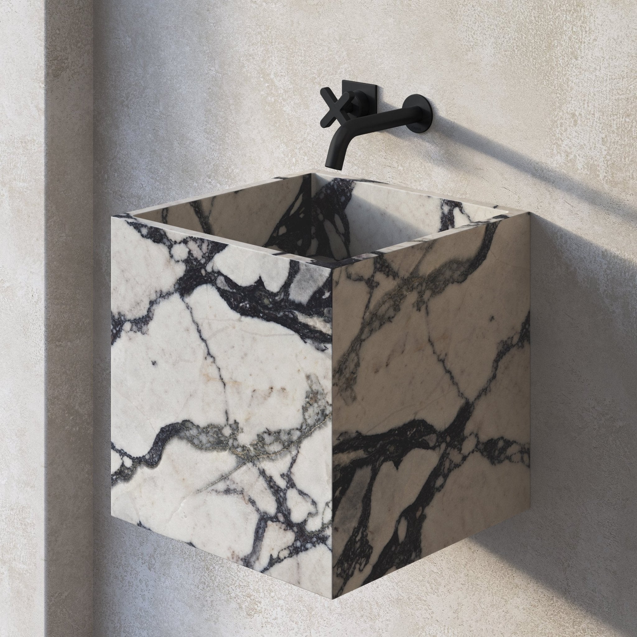 Image of Cubo Wall Basin - Cavari