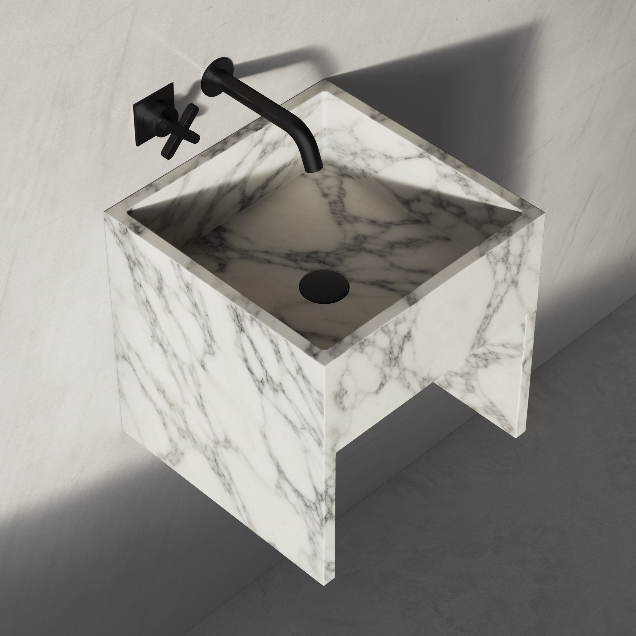 Image of Cubo Wall Basin - Cavari