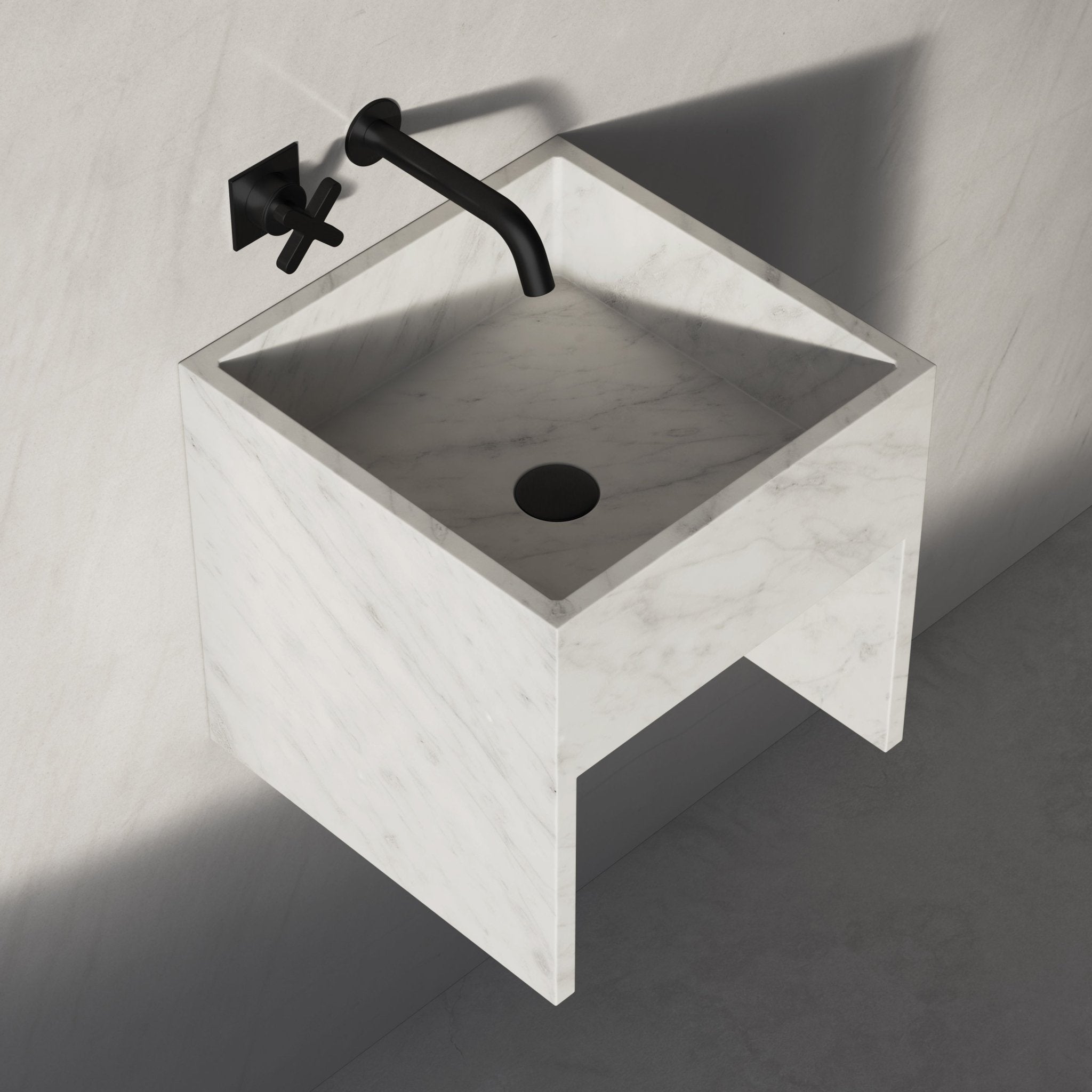 Image of Cubo Wall Basin - Cavari