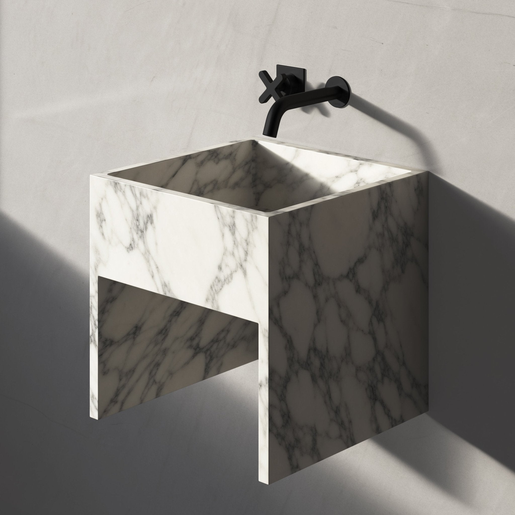 Image of Cubo Wall Basin - Cavari