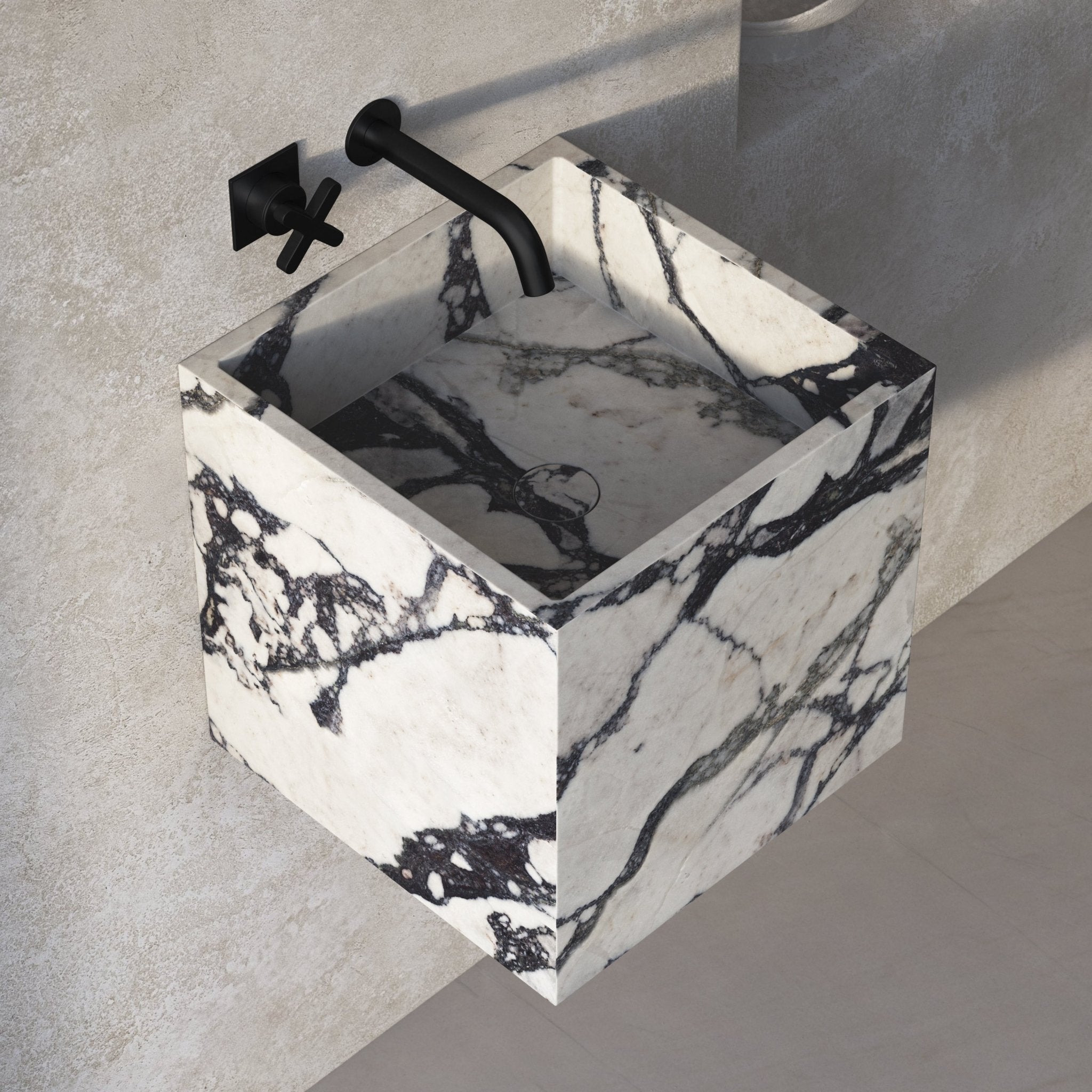 Image of Cubo Wall Basin - Cavari