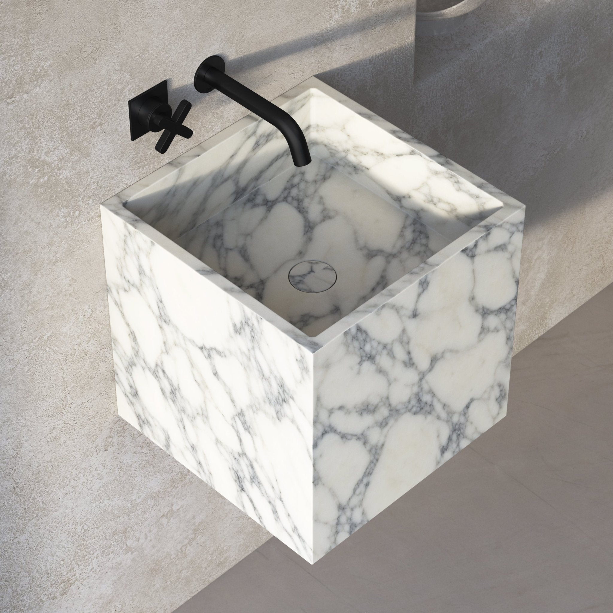 Image of Cubo Wall Basin - Cavari