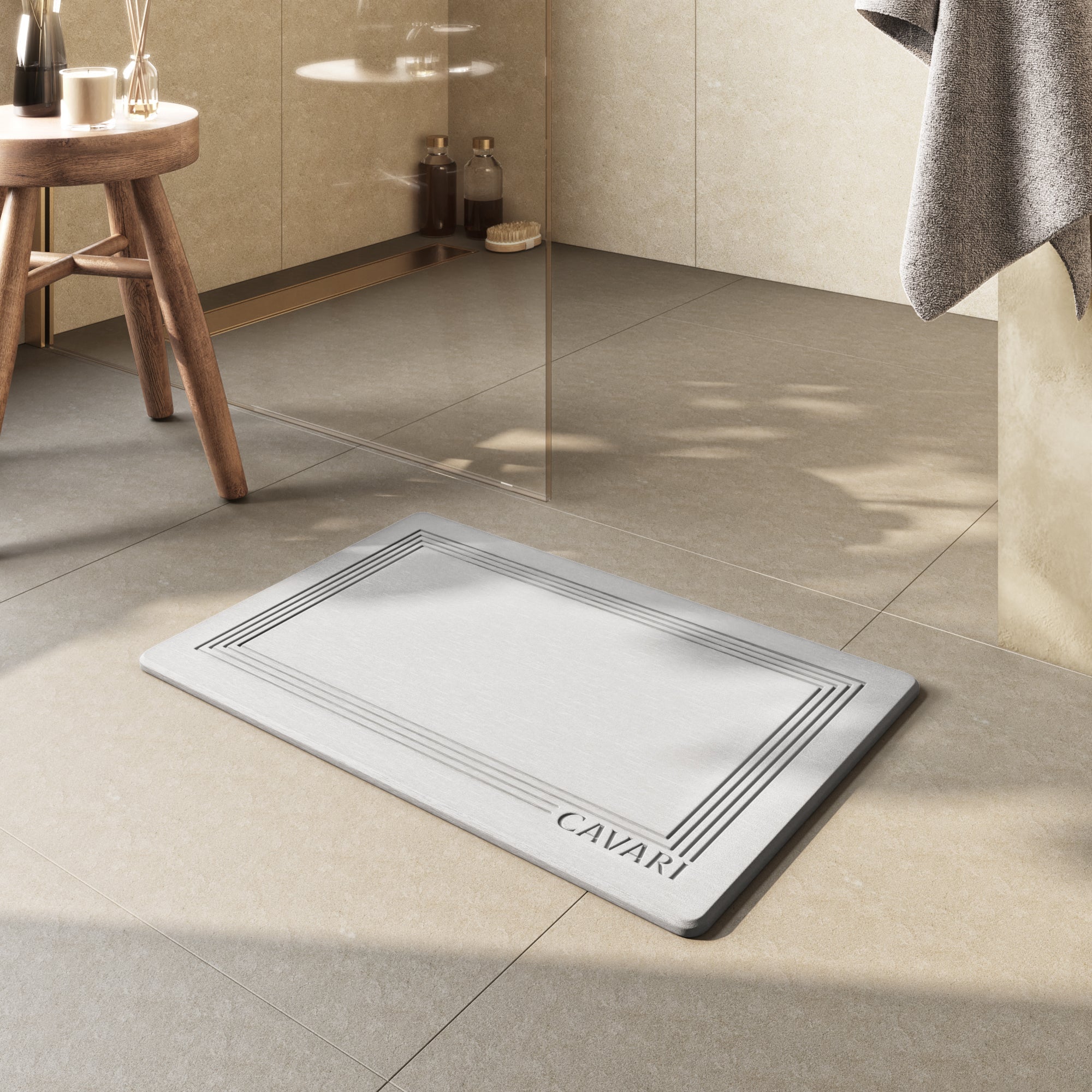Image of Diatomite Stone Bath Mat - Cavari