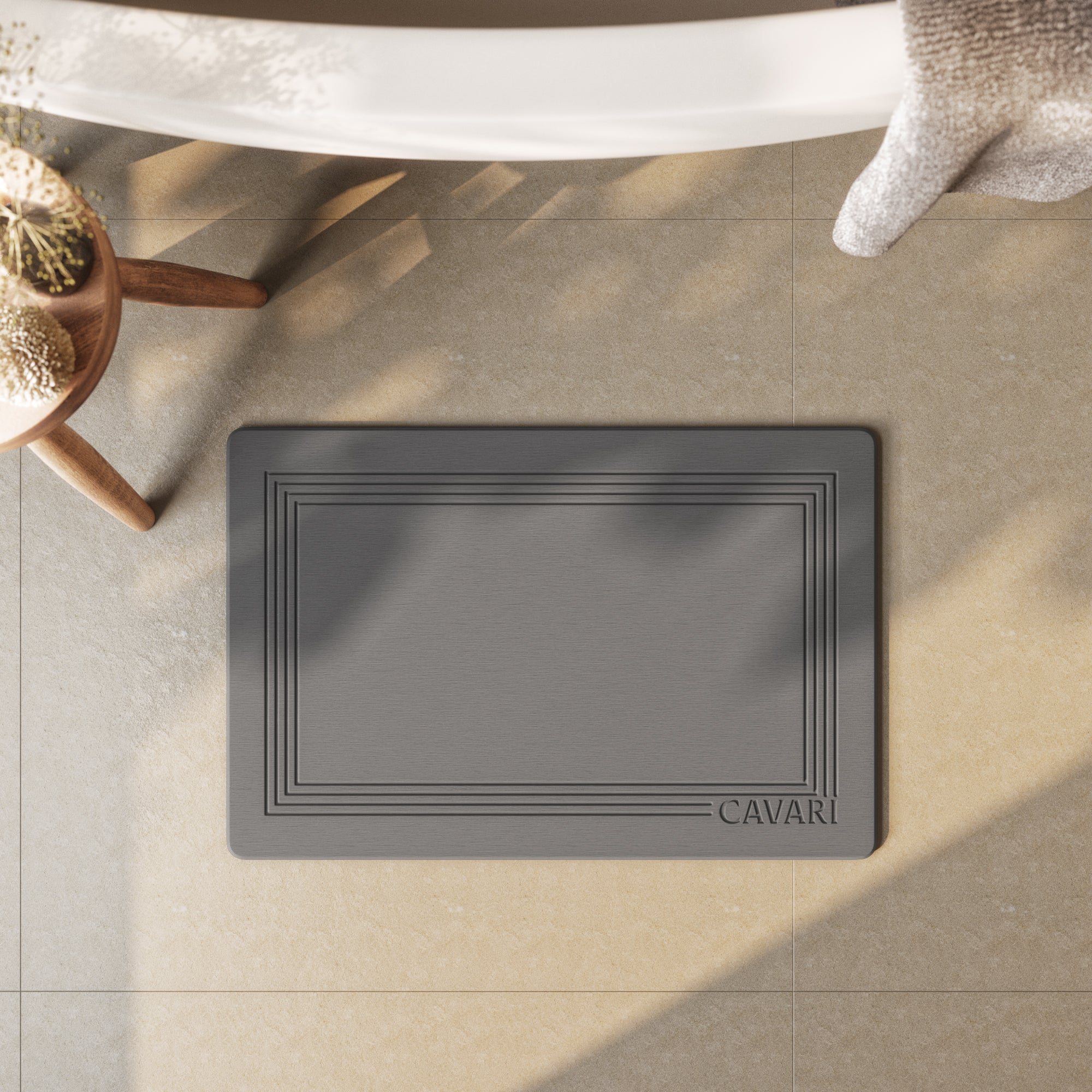 Image of Diatomite Stone Bath Mat - Cavari