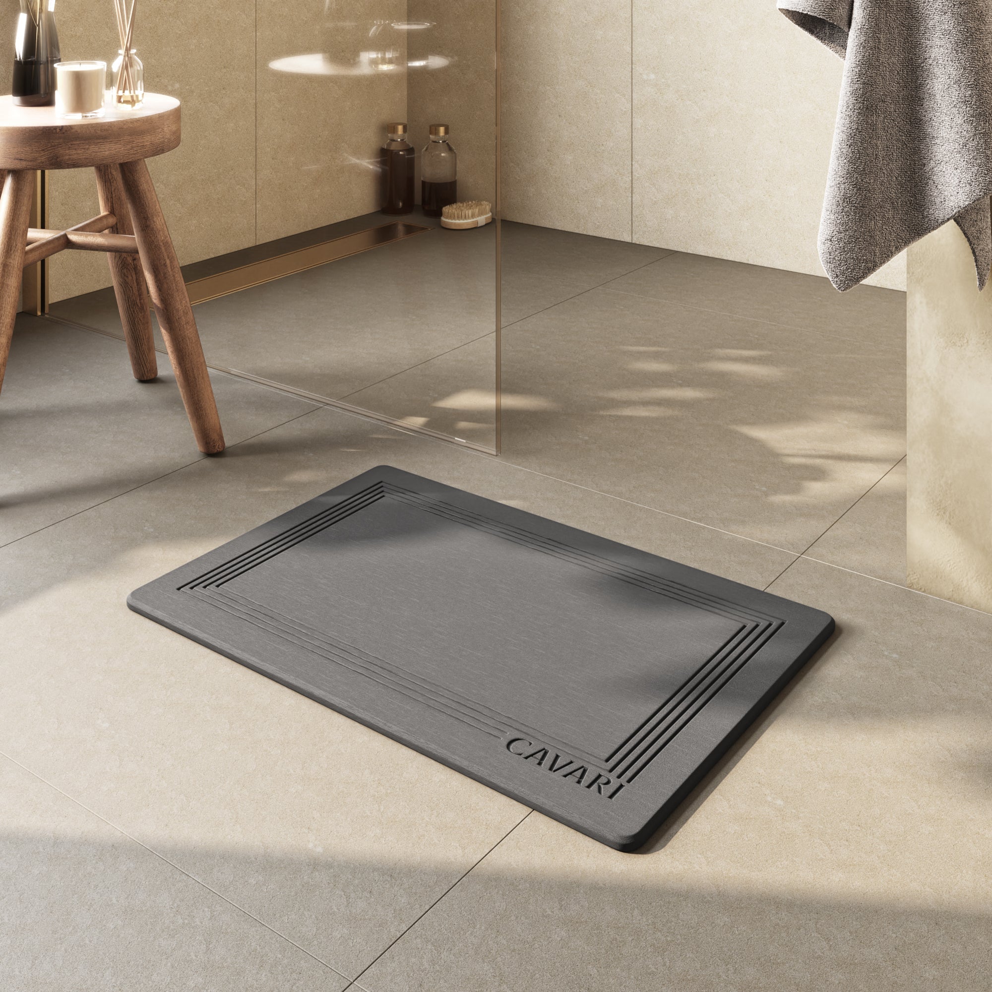 Image of Diatomite Stone Bath Mat - Cavari