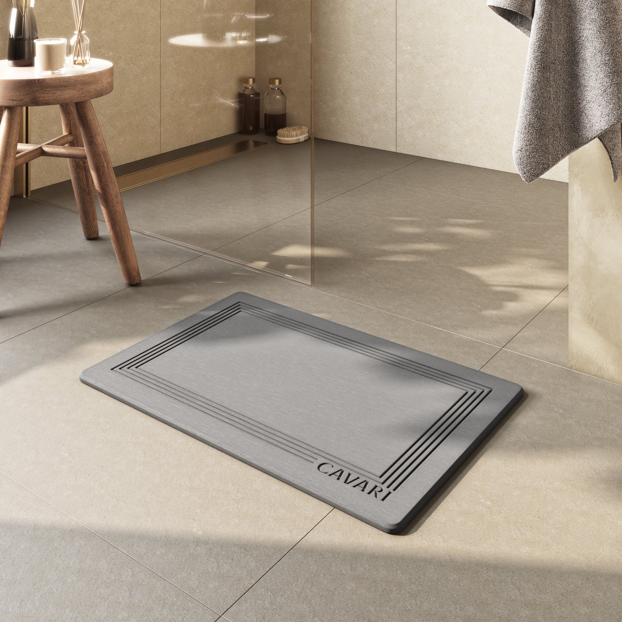 Image of Diatomite Stone Bath Mat - Cavari