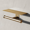 Double Toilet Roll Holder with Shelf