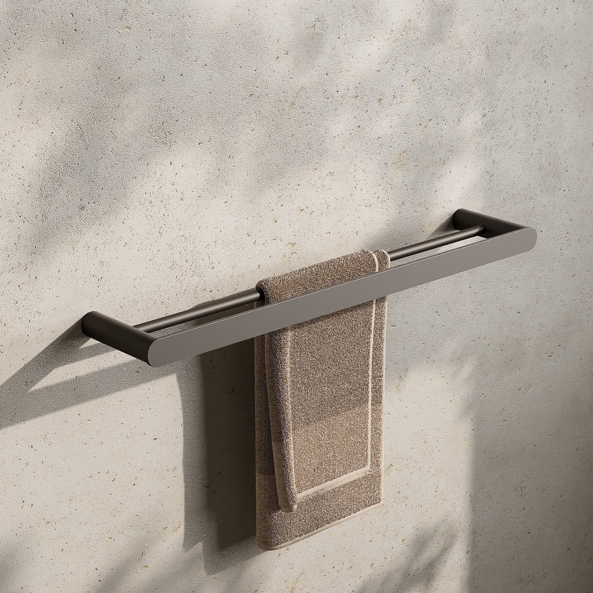 Image of Double Towel Rail 600mm - Flat - Cavari
